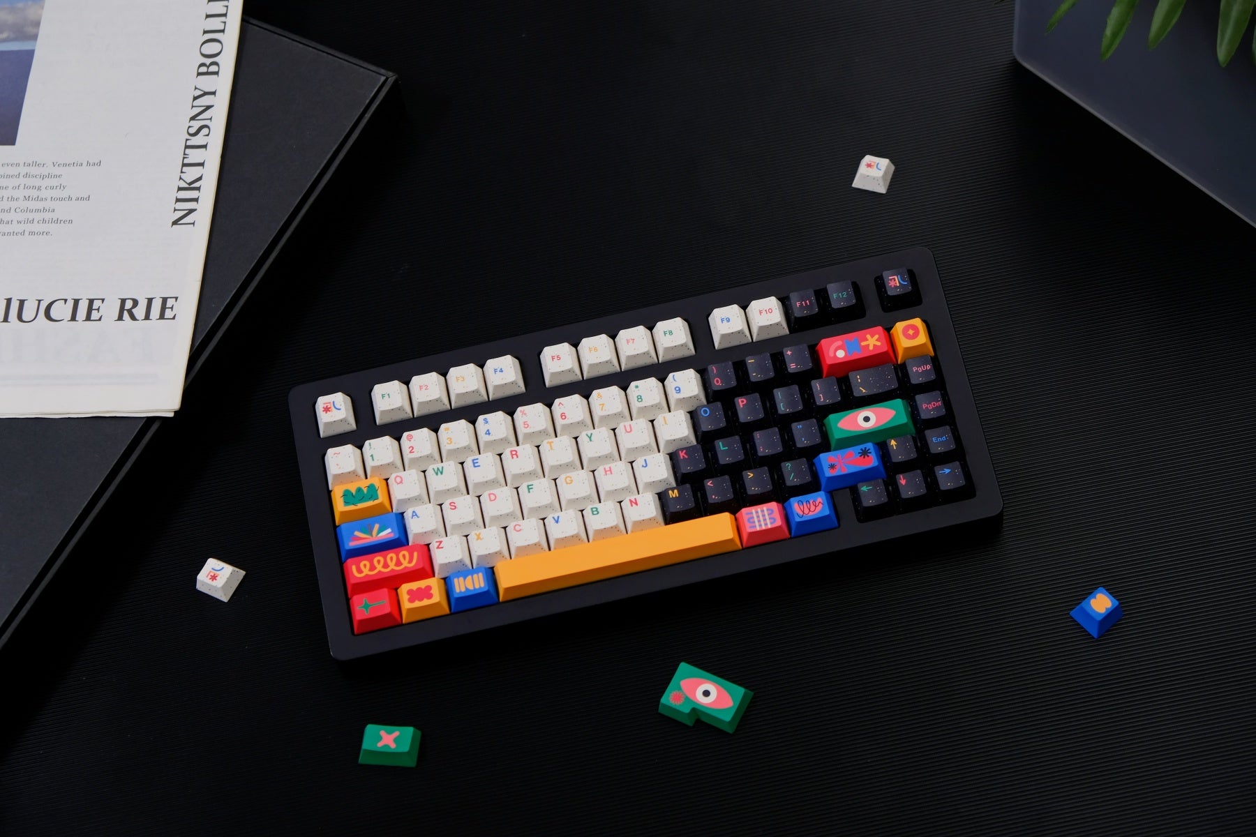 Motfi Theme PBT Cherry Profile Keycaps – Dye-Sub Set for Wooting & Rain75 - AiFeiKeycap