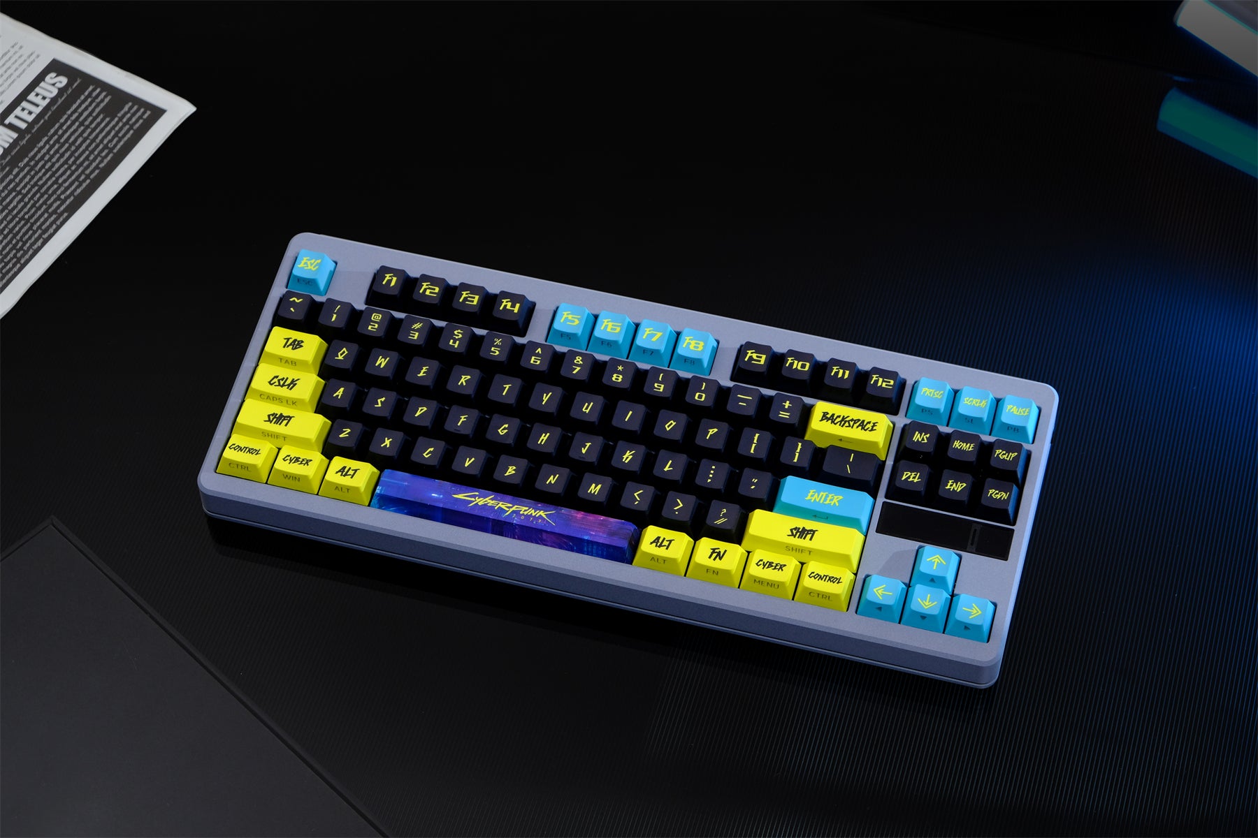 AiFei Black Translucent 2077 PBT Cherry Keycaps - AiFeiKeycap