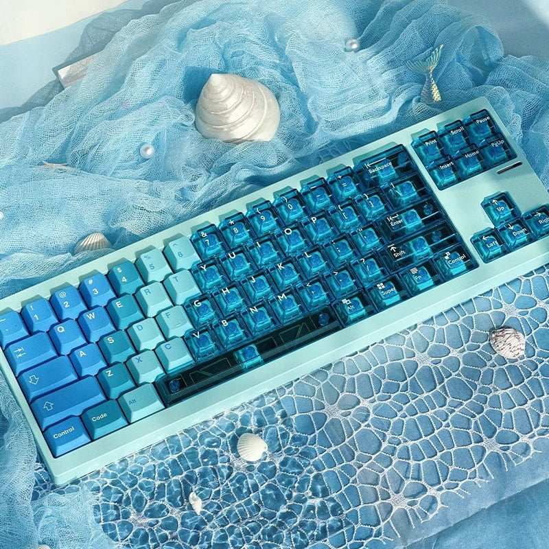 Aifei Keycap Hawaii Snow/Red Flame Dragon Gradient PBT+PC Cherry