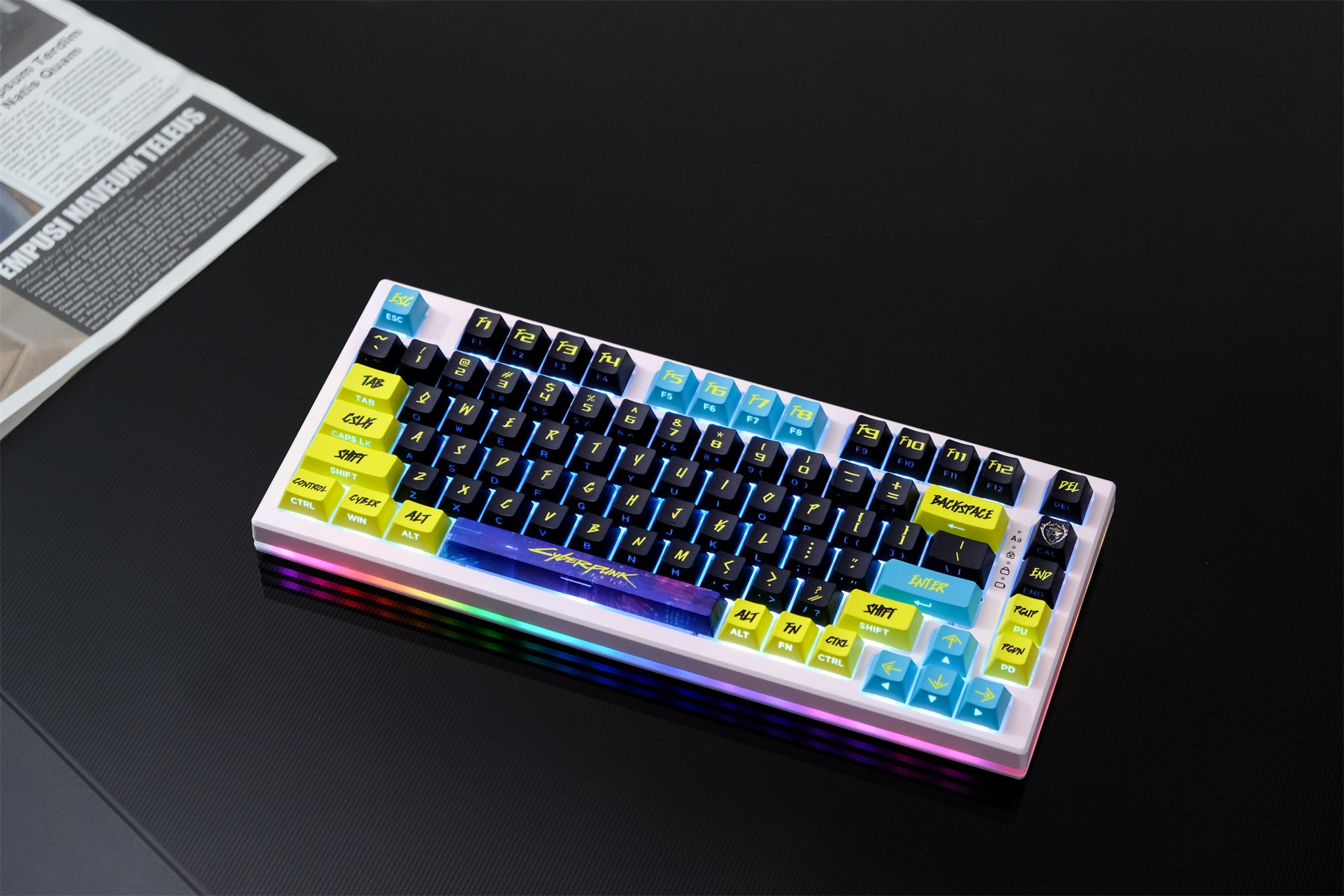AiFei Black Translucent 2077 PBT Cherry Keycaps - AiFeiKeycap