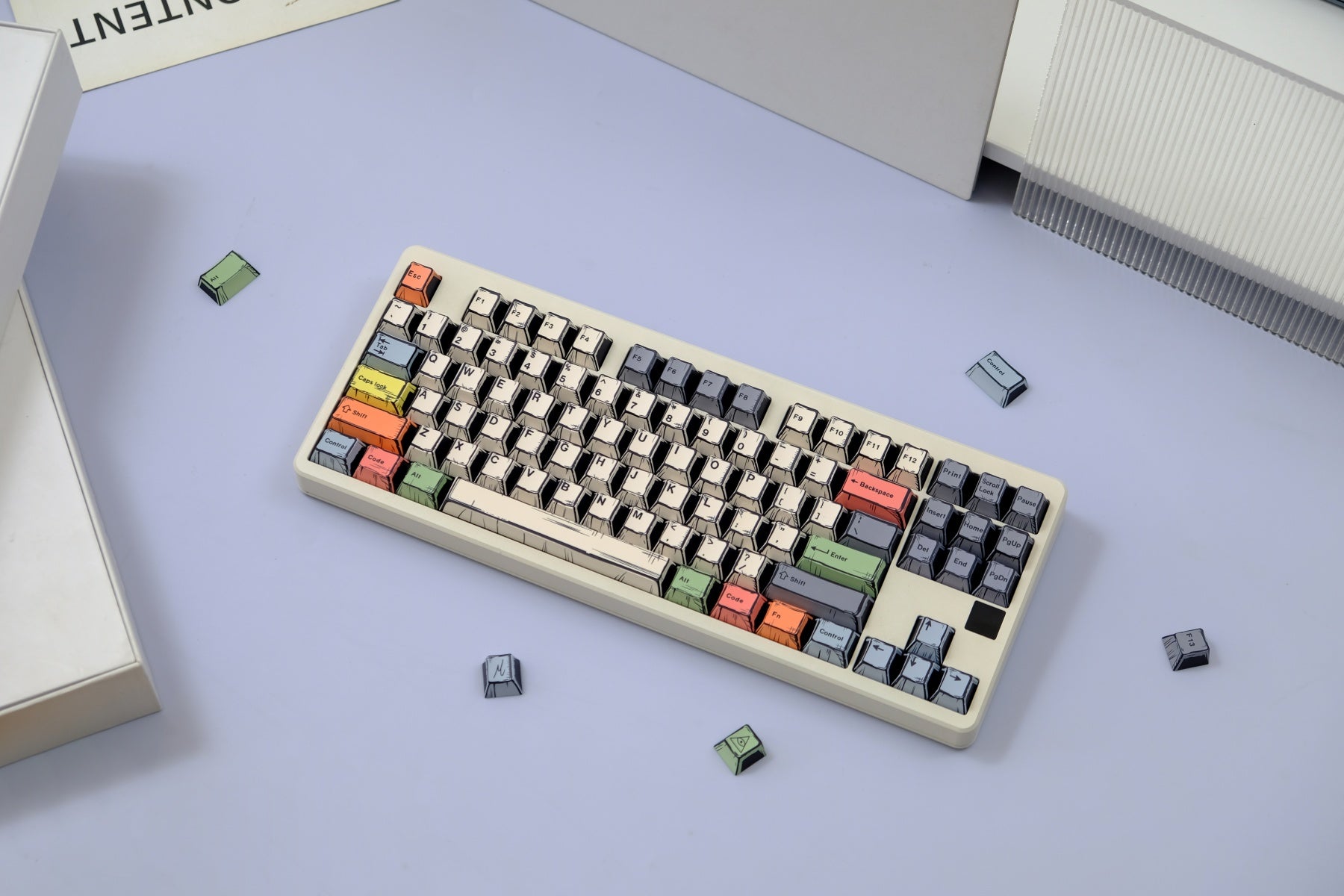 AiFei Canvas Comic PBT Cherry Keycaps - AiFeiKeycap