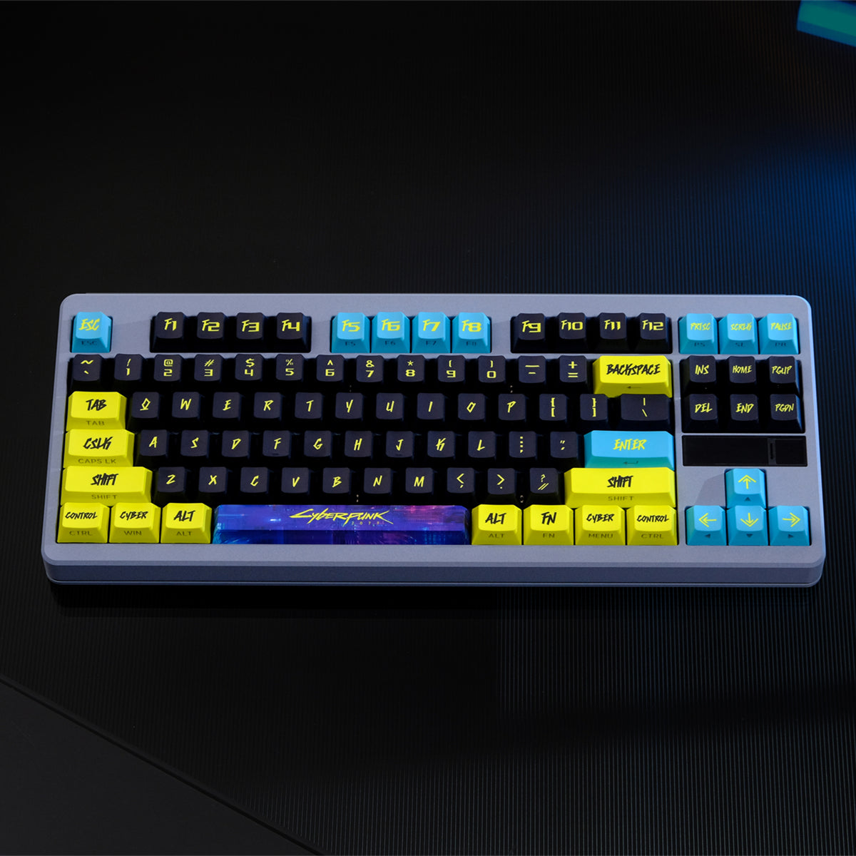 AiFei Black Translucent 2077 PBT Cherry Keycaps - AiFeiKeycap