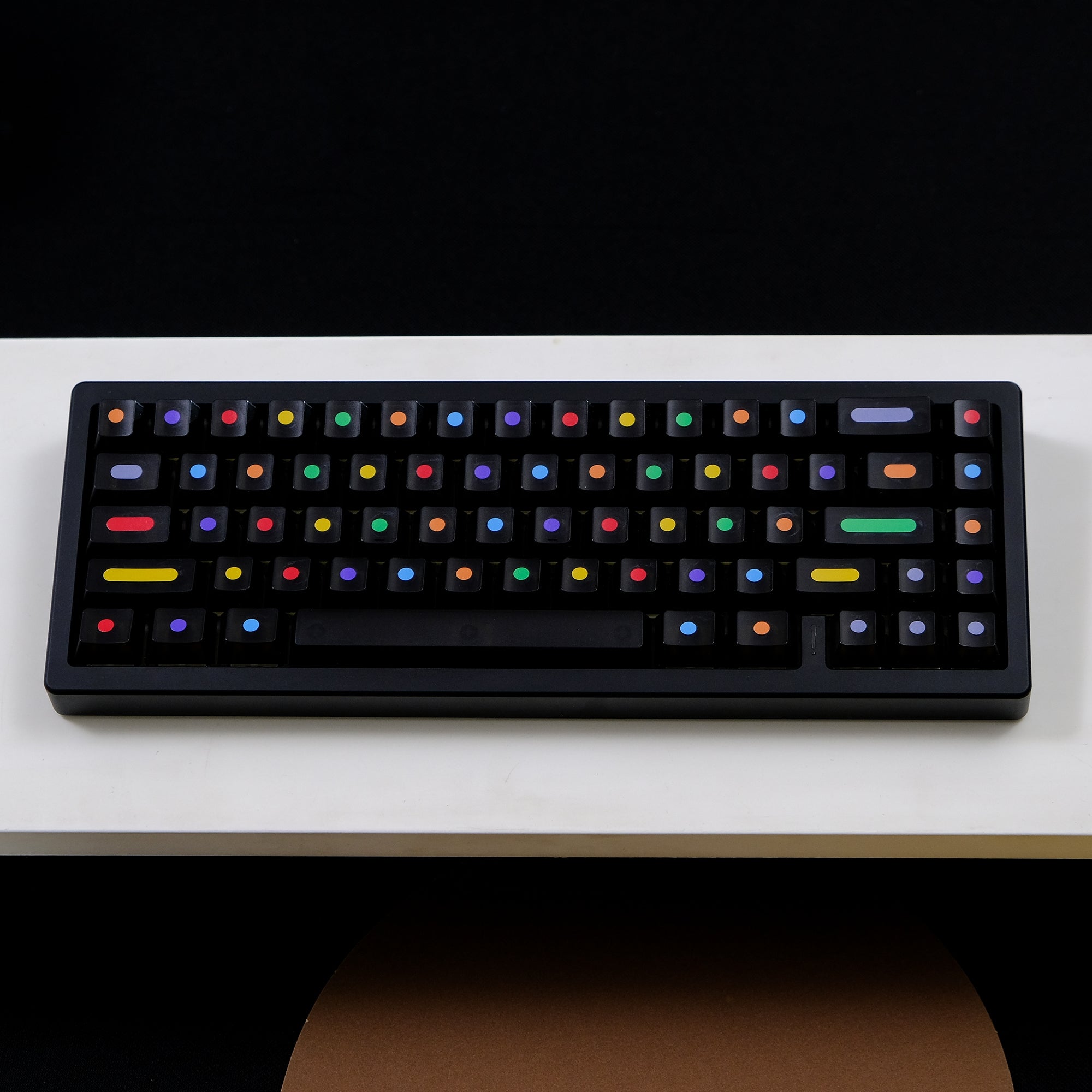 AiFei Dot Rainbow Matte Clear Keycaps