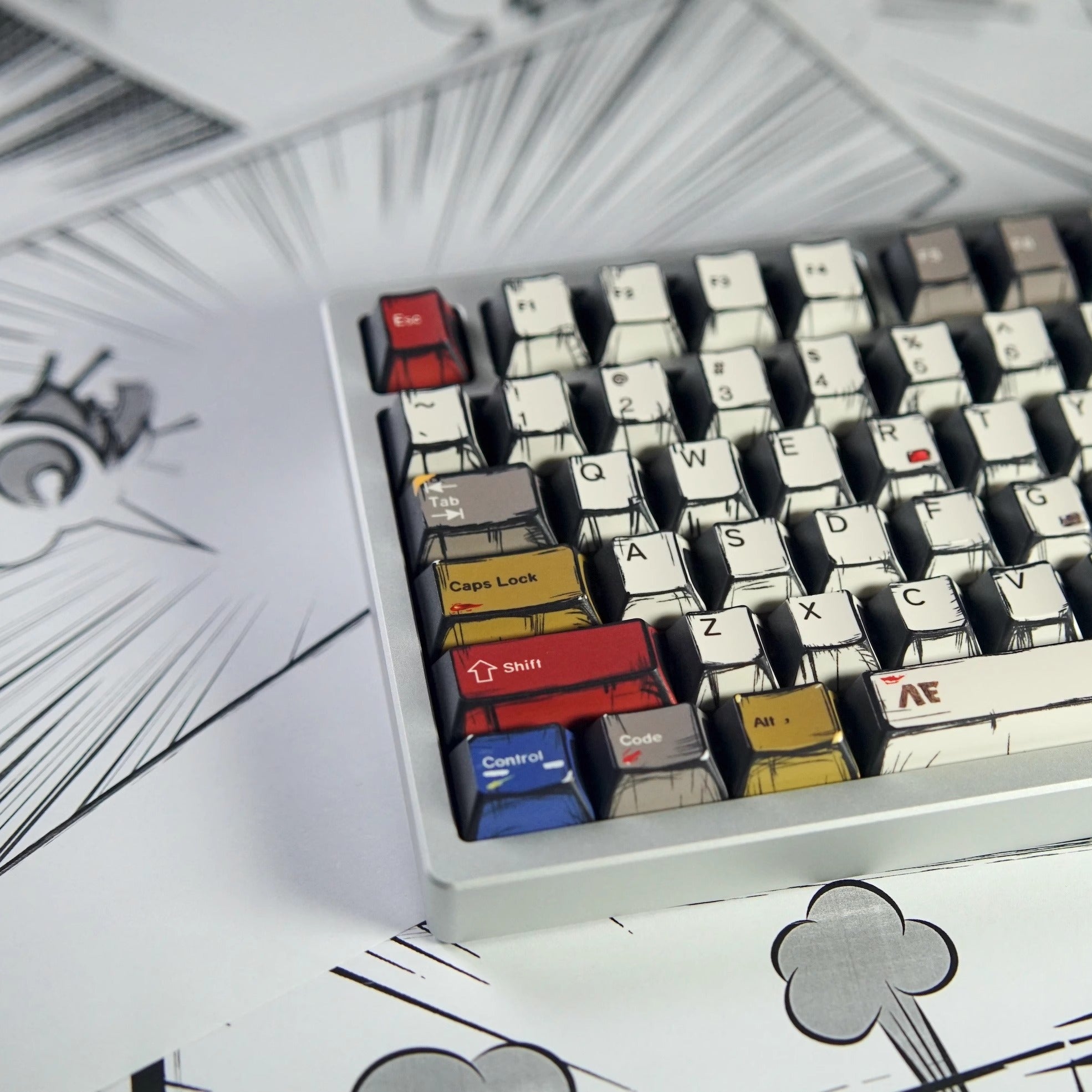 ⭐️ikei⭐️ AiFei Comic Mixed Light Keycap Set – AiFeiKeycap