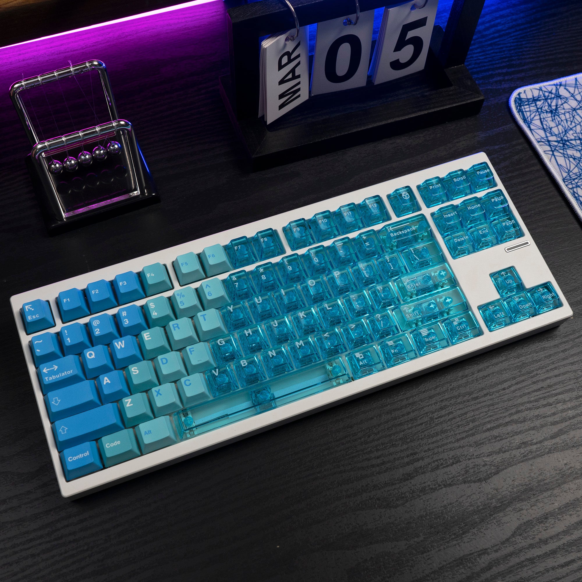 Aifei Keycap Hawaii Snow Mountain R2 PBT+PC Cherry Profile