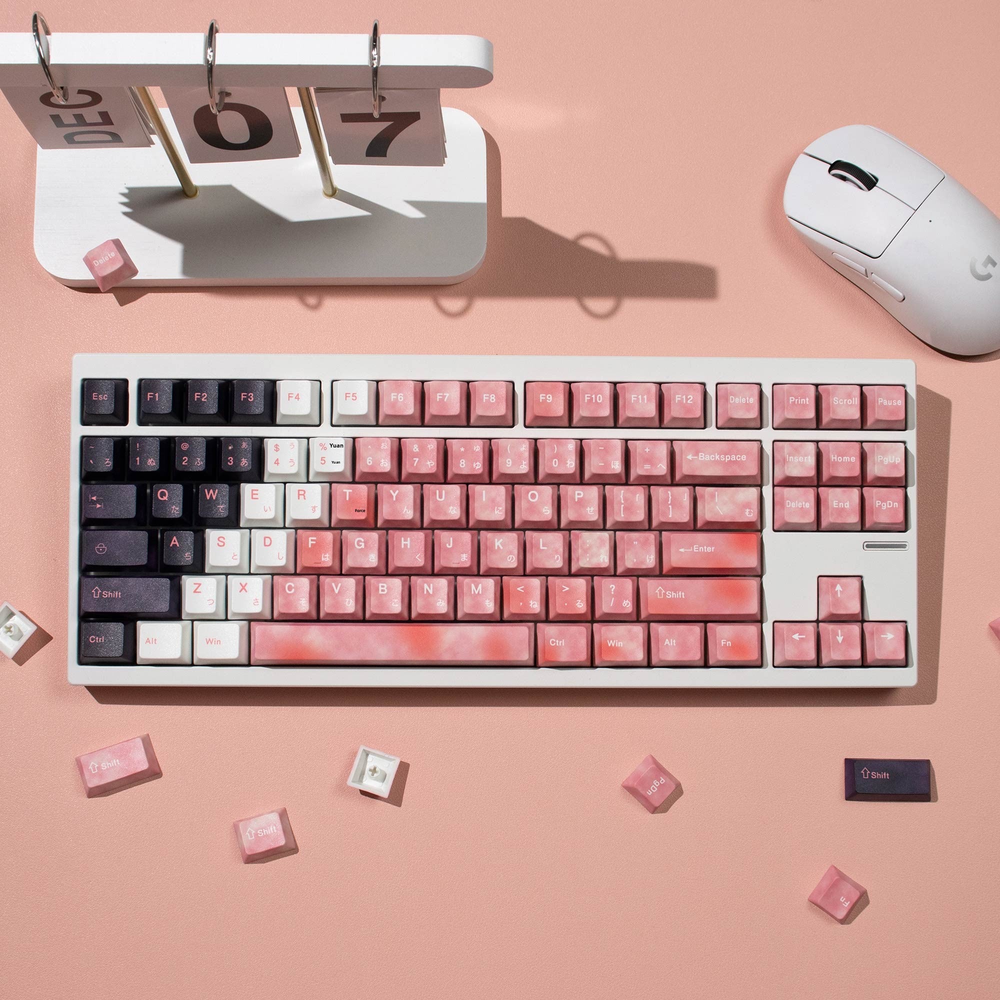 Aifei Keycap Snow Maiden Gradient PBT Dye-Sub OEM Profile Keycaps