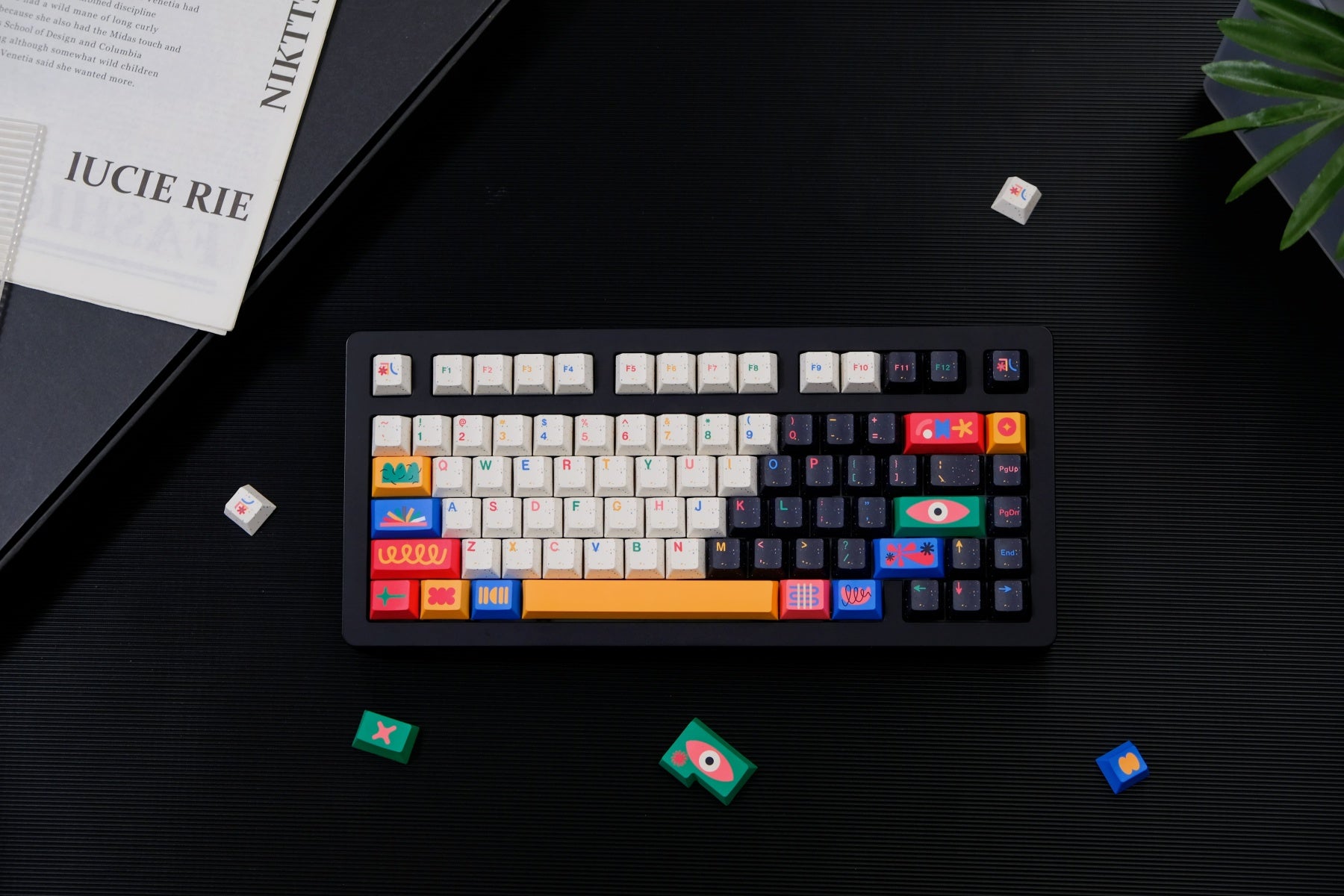 Motfi Theme PBT Cherry Profile Keycaps – Dye-Sub Set for Wooting & Rain75 - AiFeiKeycap