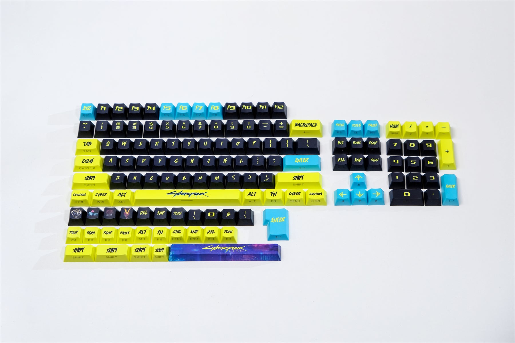 AiFei Black Translucent 2077 PBT Cherry Keycaps - AiFeiKeycap