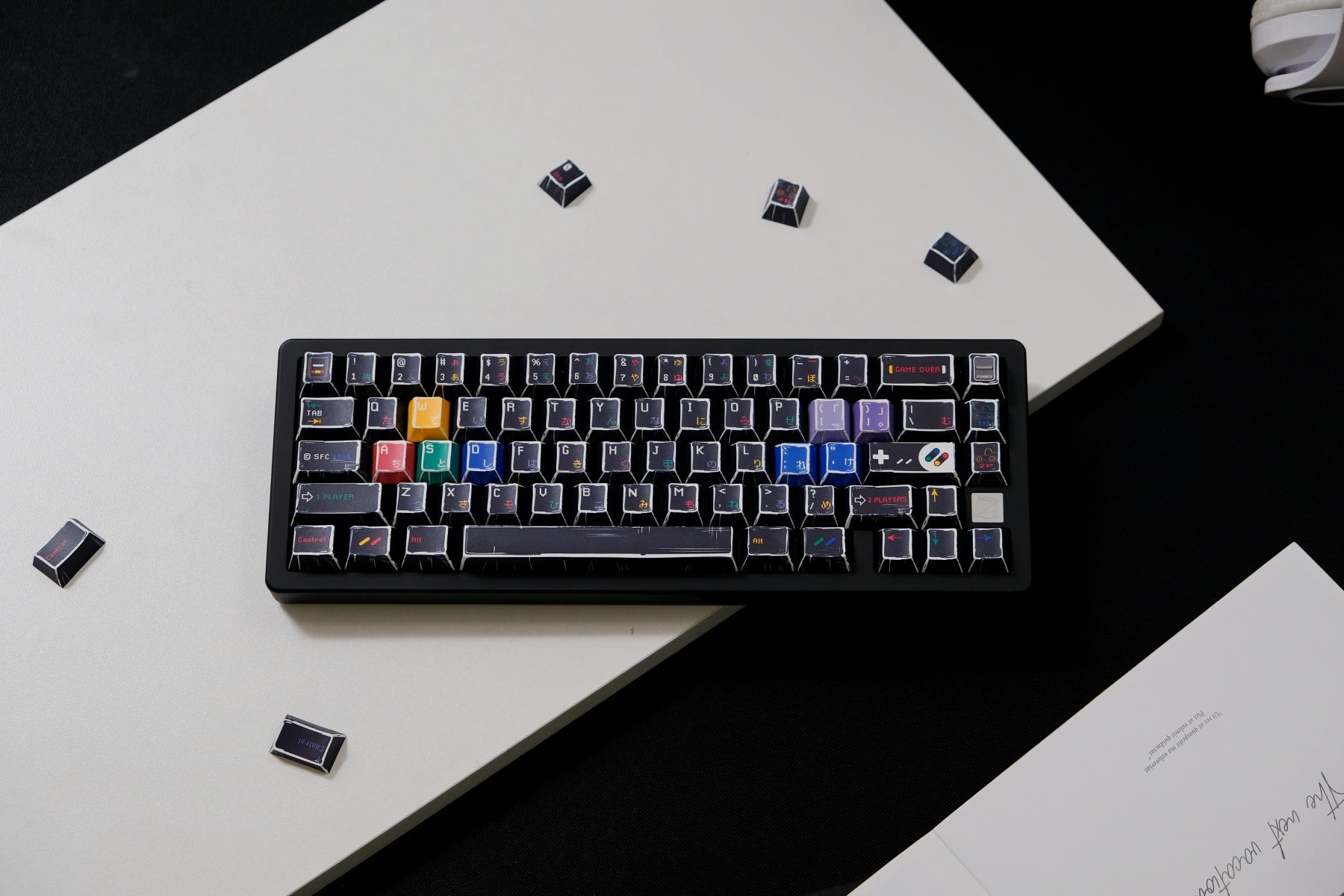 AiFei Comic SFC Black PBT Cherry Keycaps - AiFeiKeycap