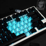 AiFei Keycap Black/White Rose Side-Transparent PBT Cherry 61/75/87