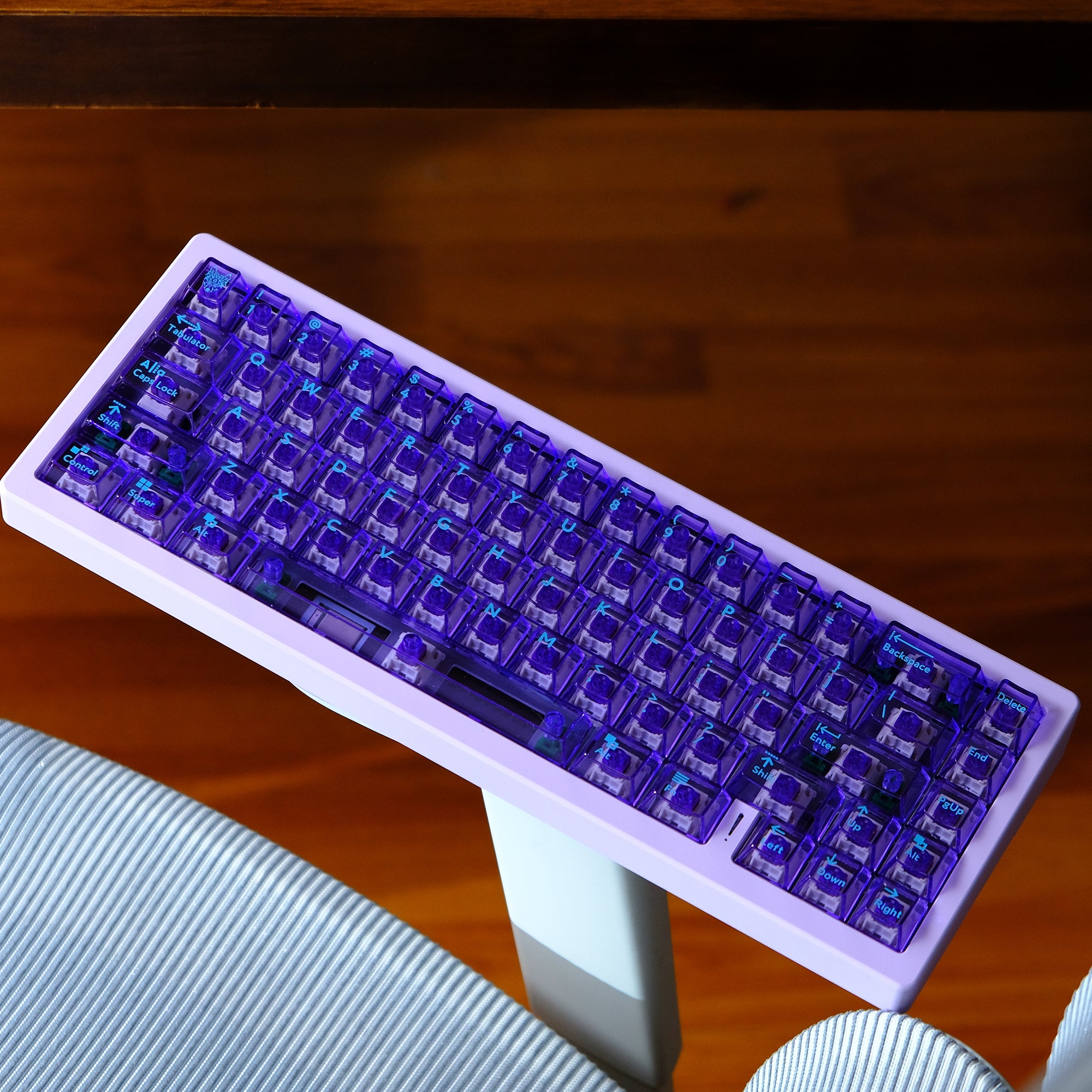 Aifei Keycap Purple Transparent 114-Key PC Cherry Profile Keycaps