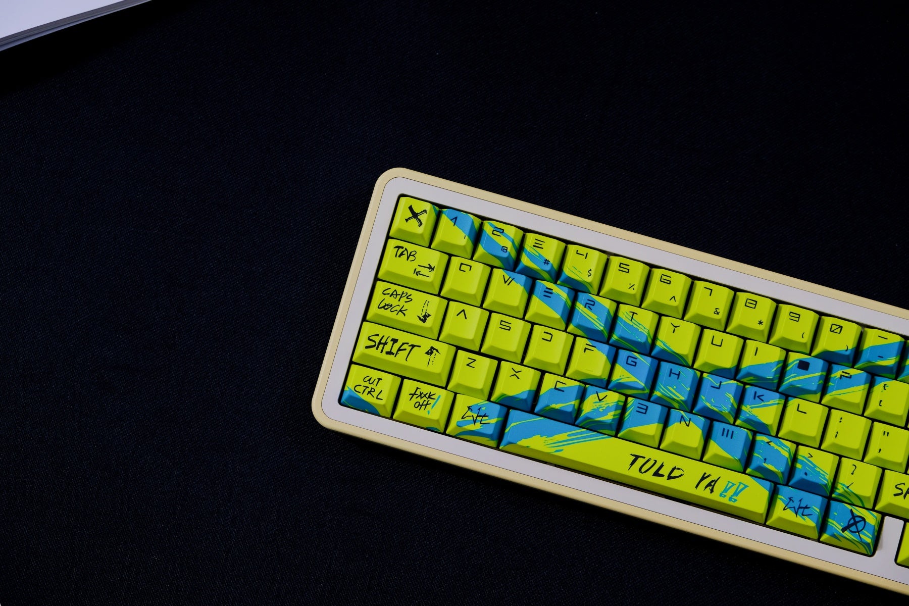 AiFei Invalid Oppose Yellow PBT Cherry Keycaps - AiFeiKeycap