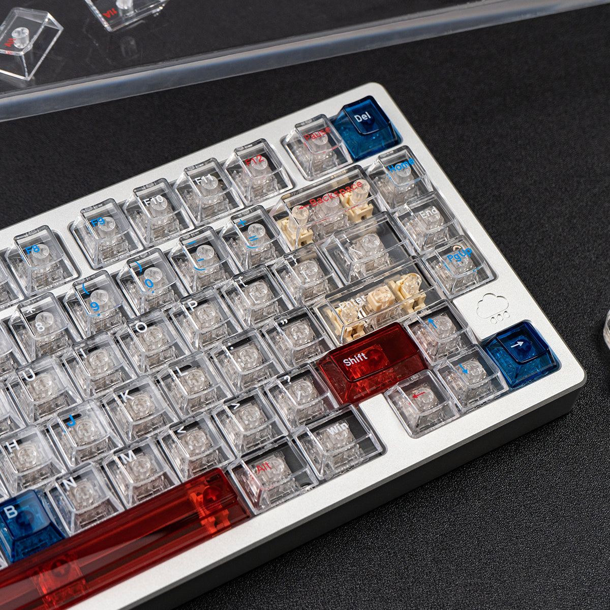Aifei Keycap Transparent Galaxy Style Magnetic Mechanical Keyboard 143 PC Printed Keys