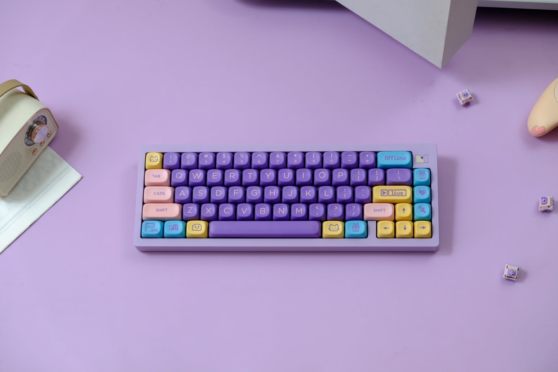Assorted Candy Moa PBT Cherry Keycaps - AiFeiKeycap