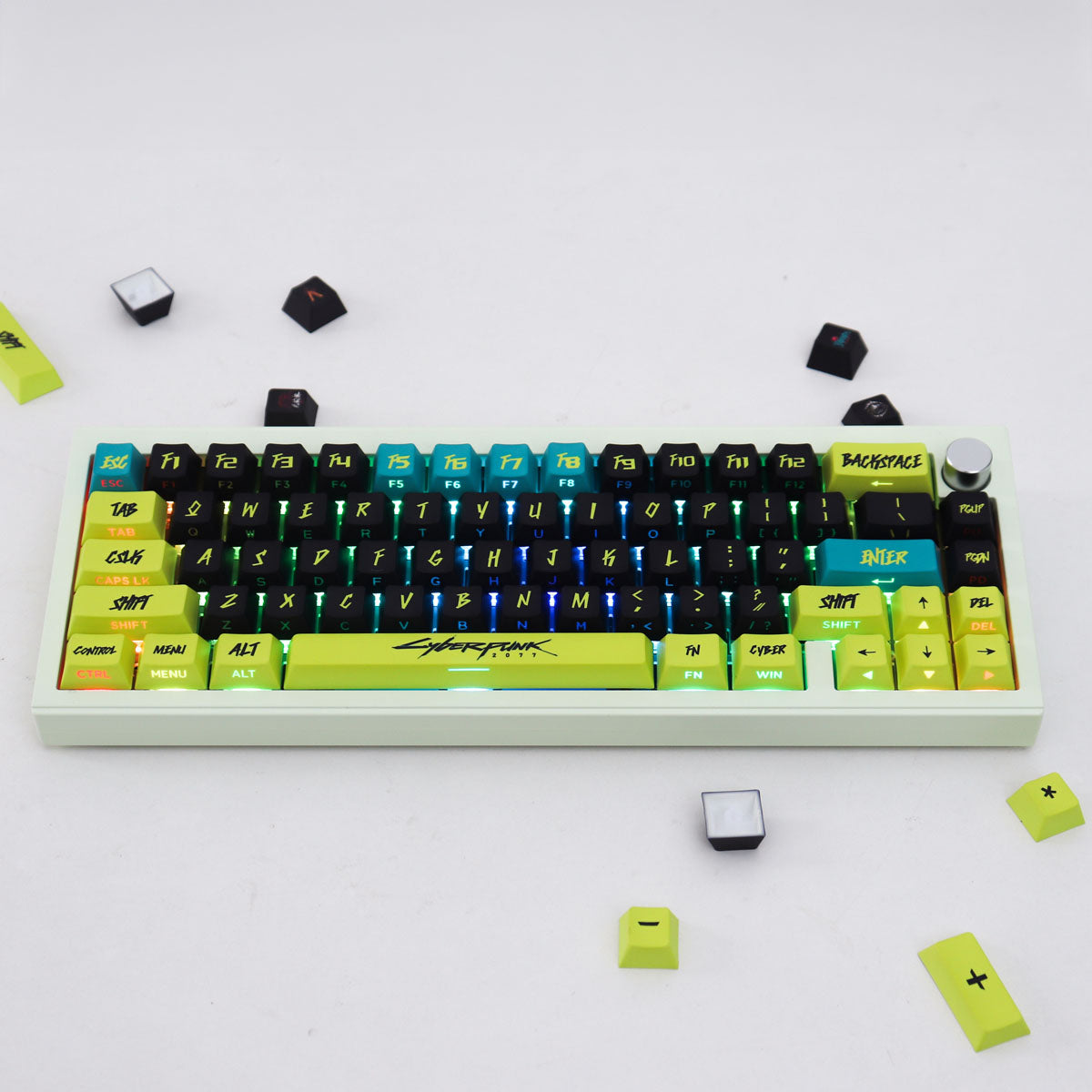 Aifei Keycap Cyberpunk Side-Transparent PBT 130-Key Cherry Profile