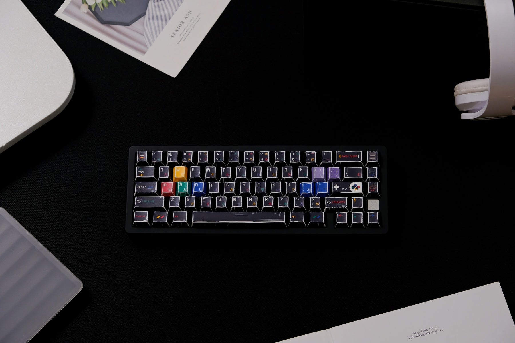 AiFei Comic SFC Black PBT Cherry Keycaps - AiFeiKeycap