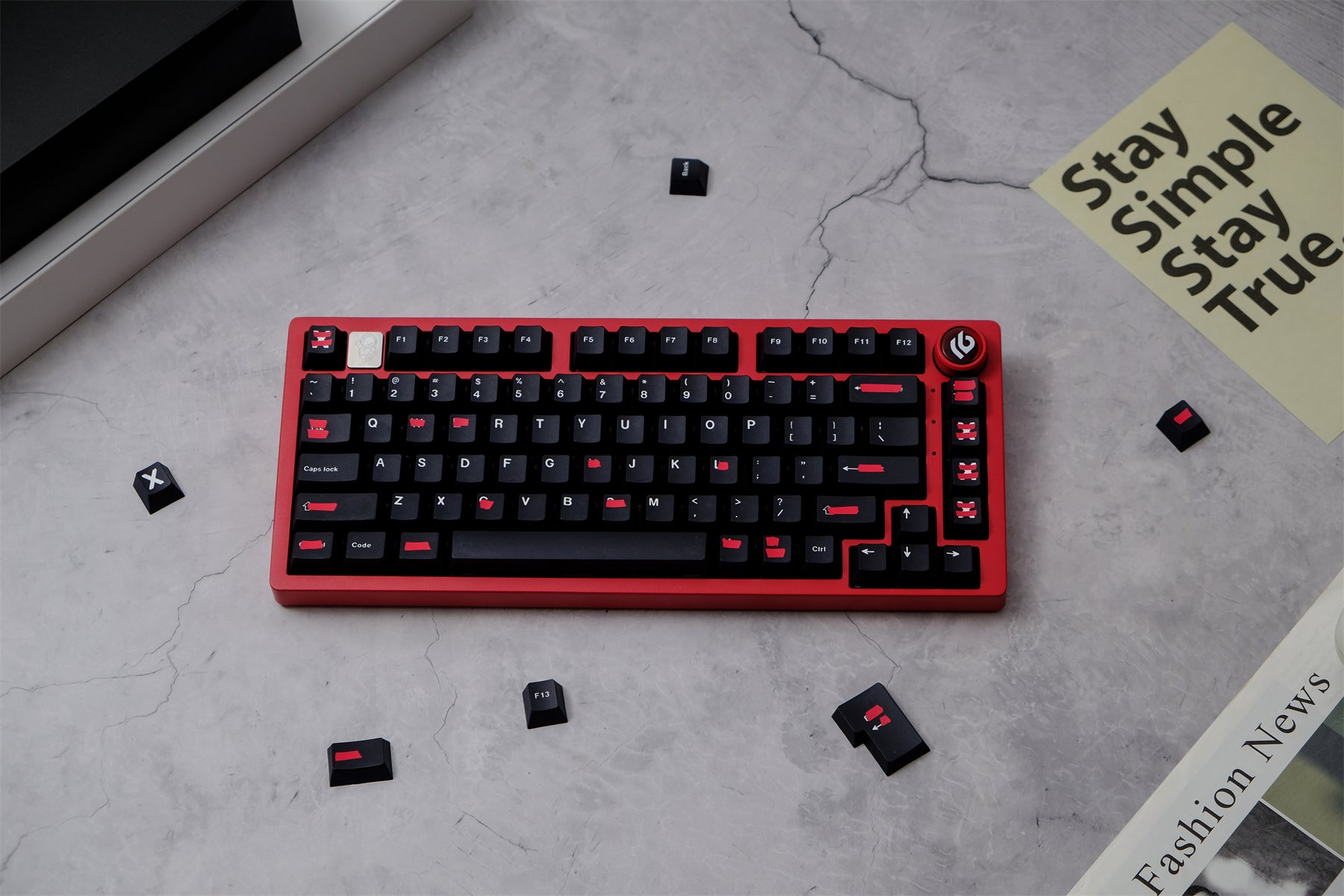 AiFei Correction Red PBT Cherry Keycaps - AiFeiKeycap
