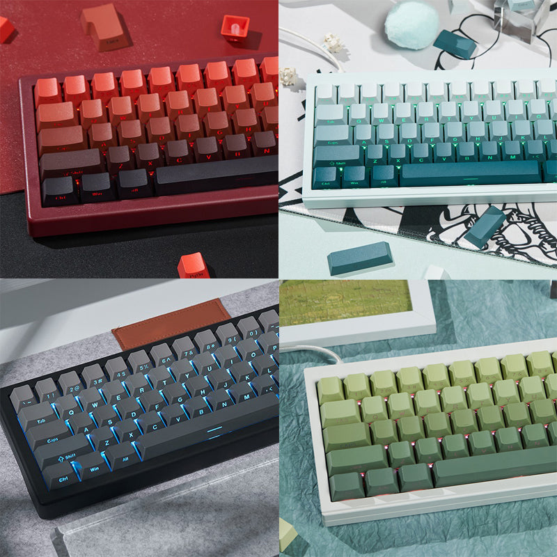 Aifei Keycap Gradient Side-Transparent Red/Blue/Green/Purple 136-Key