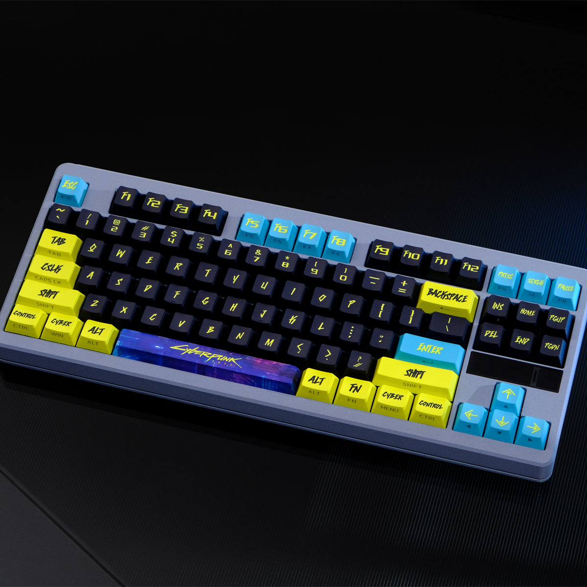 AiFei Black Translucent 2077 PBT Cherry Keycaps - AiFeiKeycap