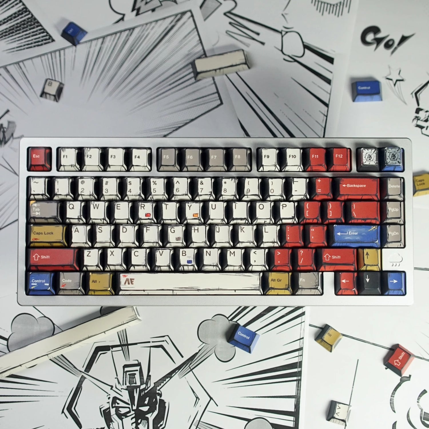AiFei Comic Mixed Light Keycap Set