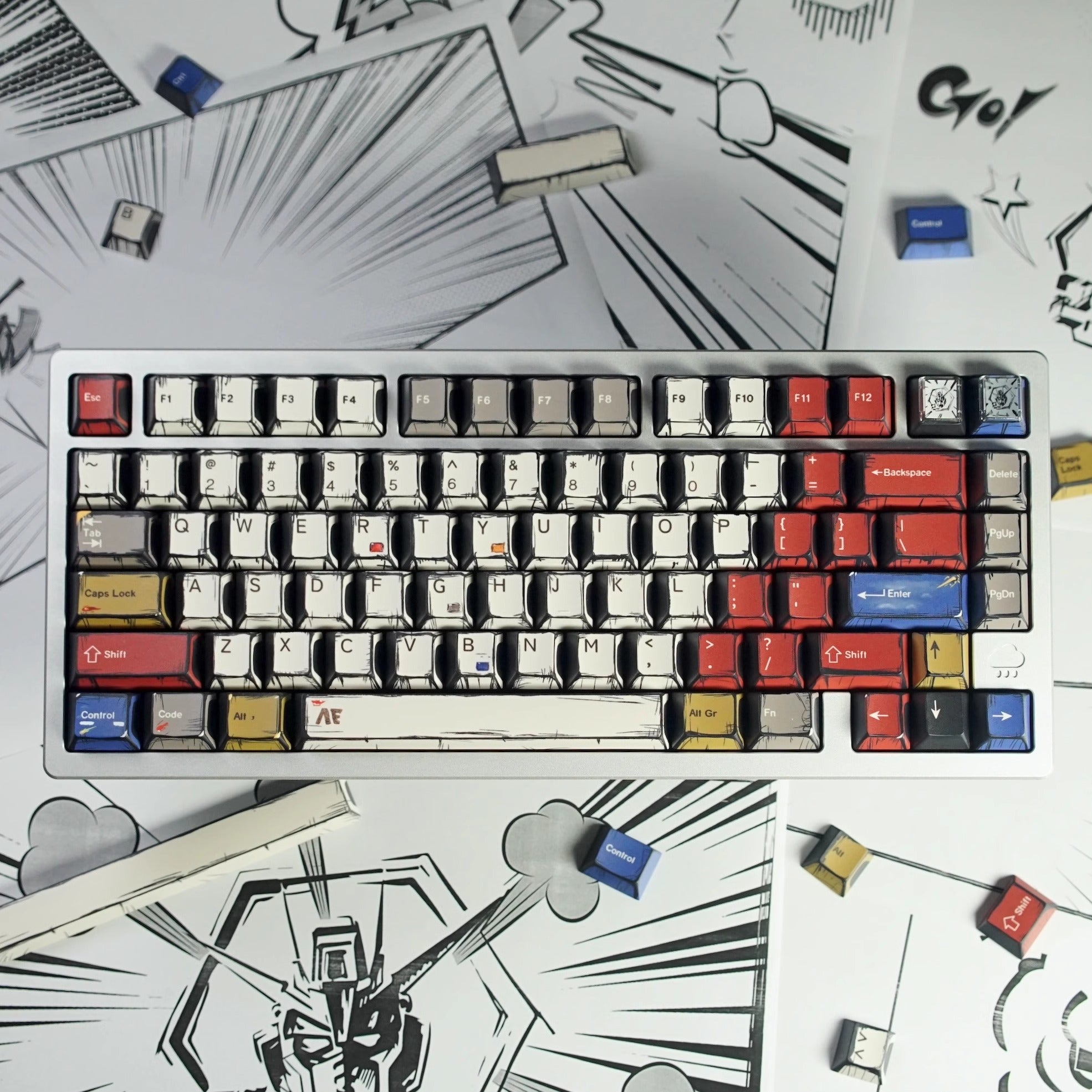AiFei Comic Mixed Light Keycap Set
