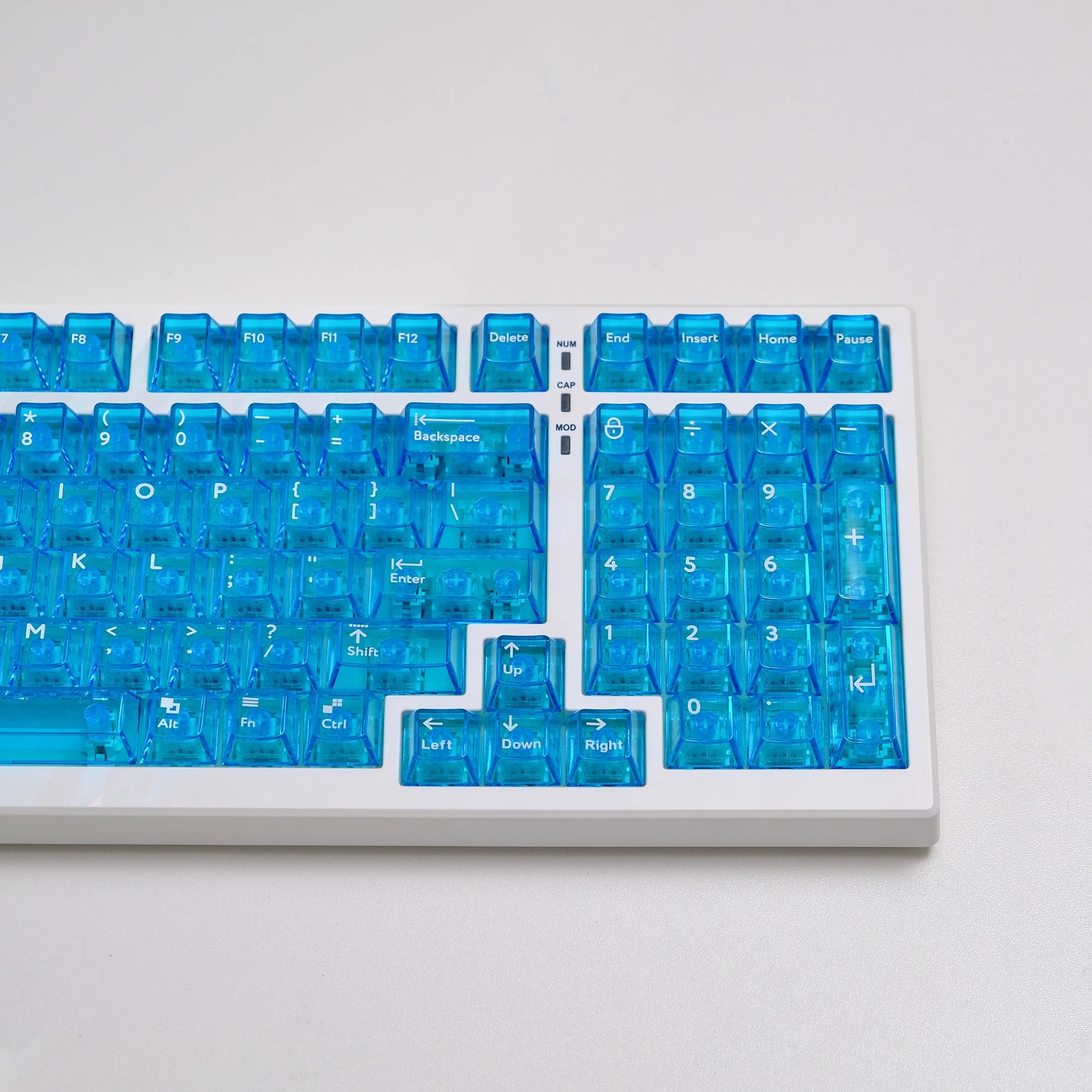 AiFei Crystal Clear Keycaps - 114 Keys | RGB Keyboard Keycaps