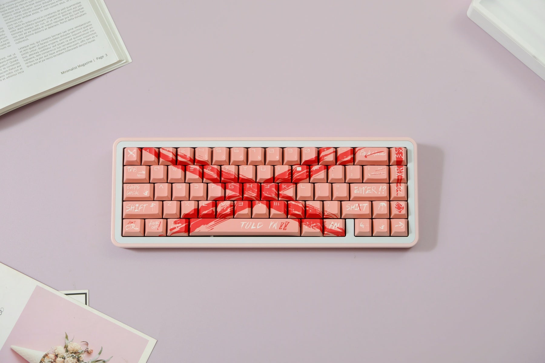 AiFei Invalid Oppose Pink PBT Cherry Keycaps - AiFeiKeycap