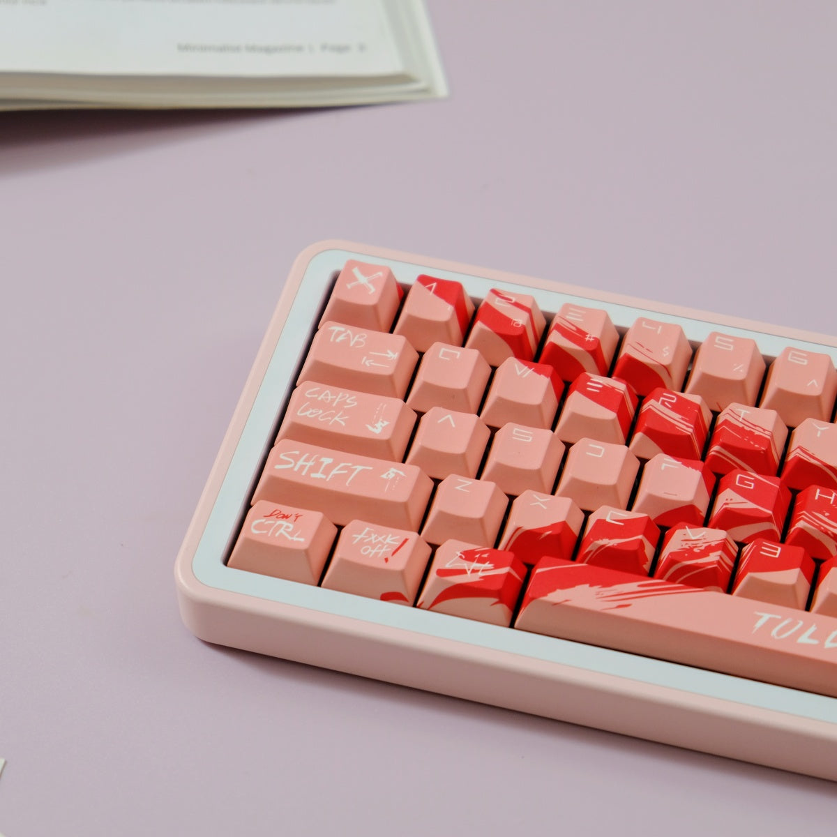 AiFei Invalid Oppose Pink PBT Cherry Keycaps - AiFeiKeycap