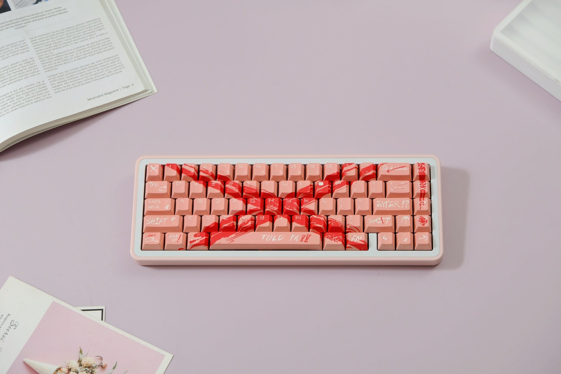 AiFei Invalid Oppose Pink PBT Cherry Keycaps - AiFeiKeycap