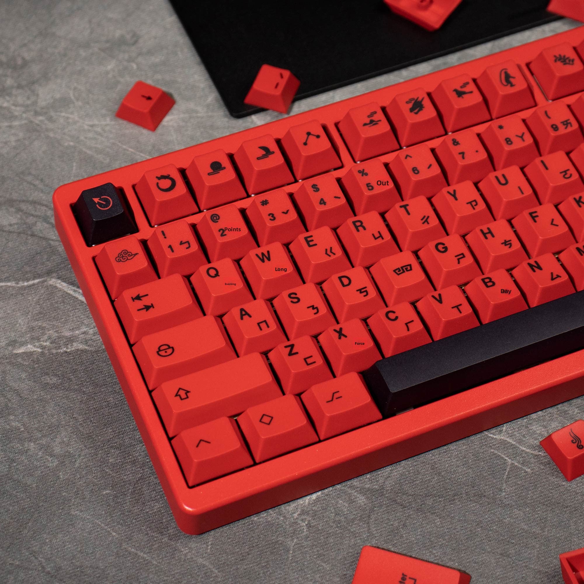 Aifei Keycap Red Zhulong 148-Key PBT OEM Profile for Mechanical 60/87