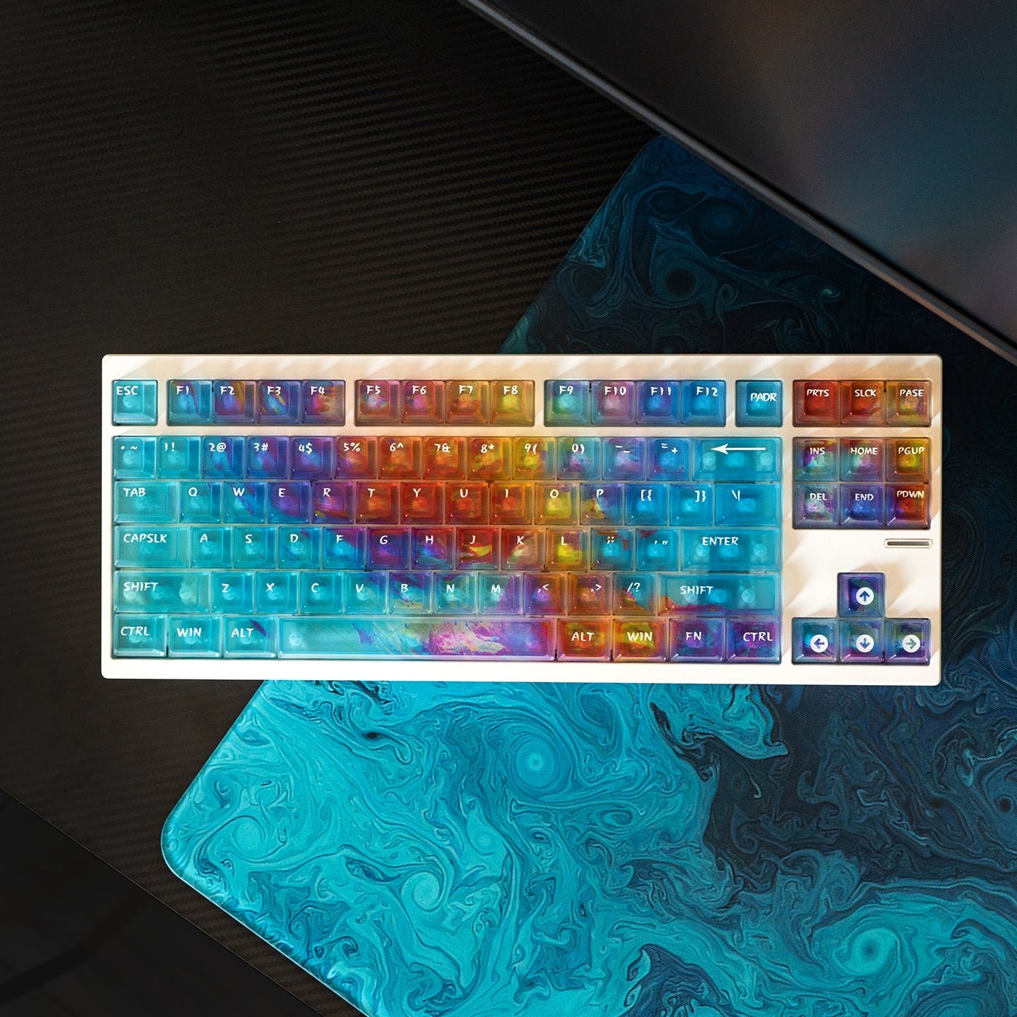 Mint Candy Neon/Kai Zhou/Xing Sui Gradient Dye-Sublimation 5-Sided Matte Translucent Mechanical Keyboard Keycaps AI 3D Pad Printing Original Factory