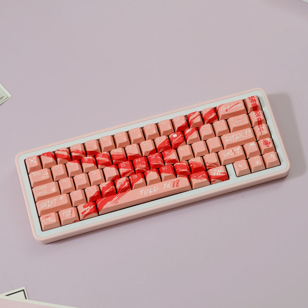 AiFei Invalid Oppose Pink PBT Cherry Keycaps - AiFeiKeycap