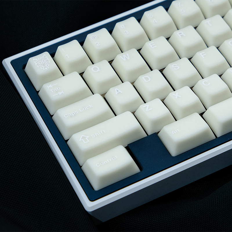AiFei Keycap White Marble Keycap 114 Keys Semi Transparent PBT Double Shot Cherry Profile Keycaps