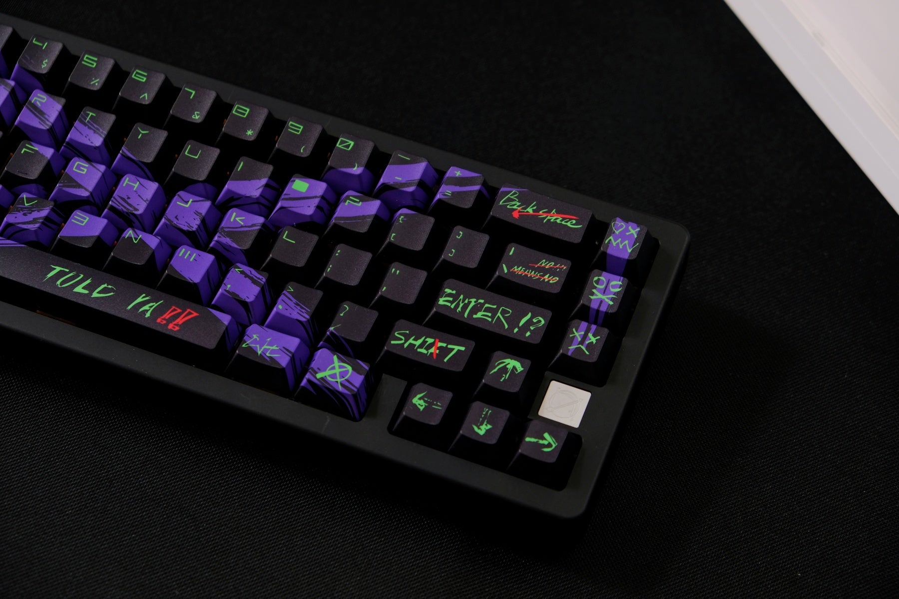 AiFei Invalid Oppose Black & Purple PBT Cherry Keycaps - AiFeiKeycap