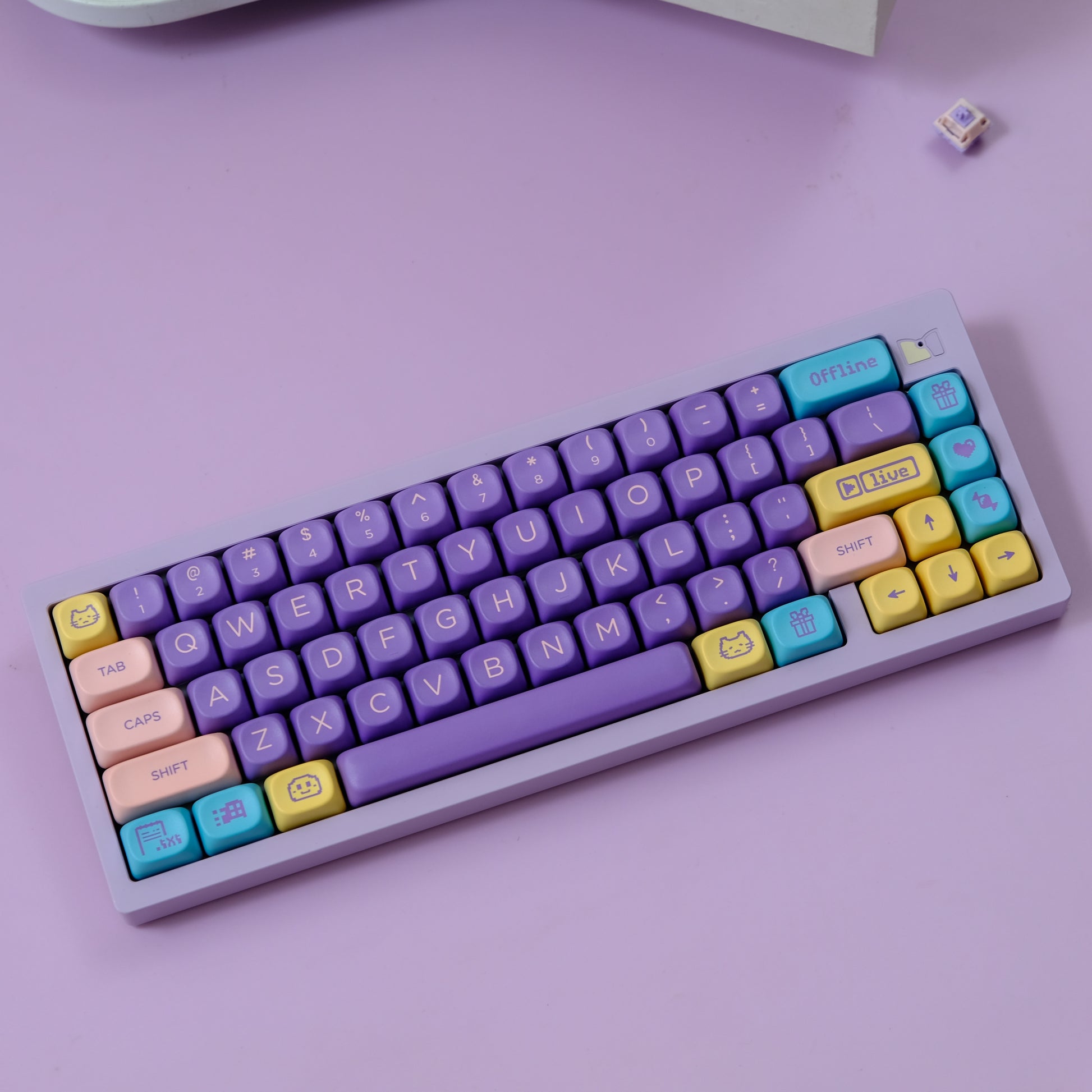 Assorted Candy Moa PBT Cherry Keycaps - AiFeiKeycap