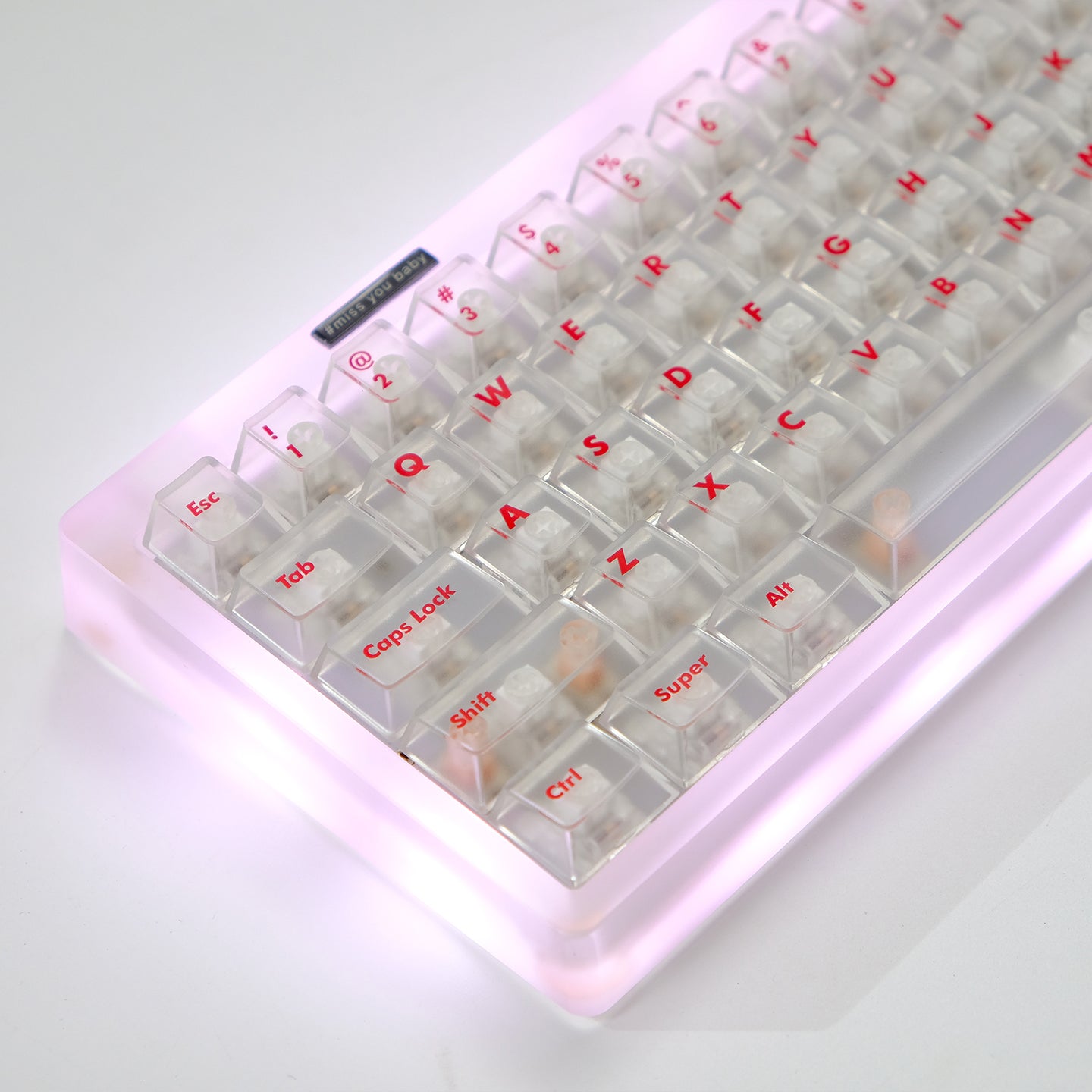Aifei Keycap 5-Side Fog Red/Black/White PC Cherry Profile Set