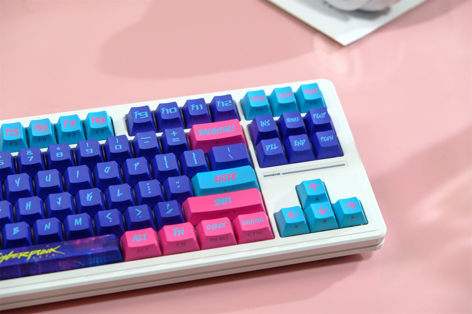 AiFei Pink Translucent 2077 PBT Cherry Keycaps - AiFeiKeycap
