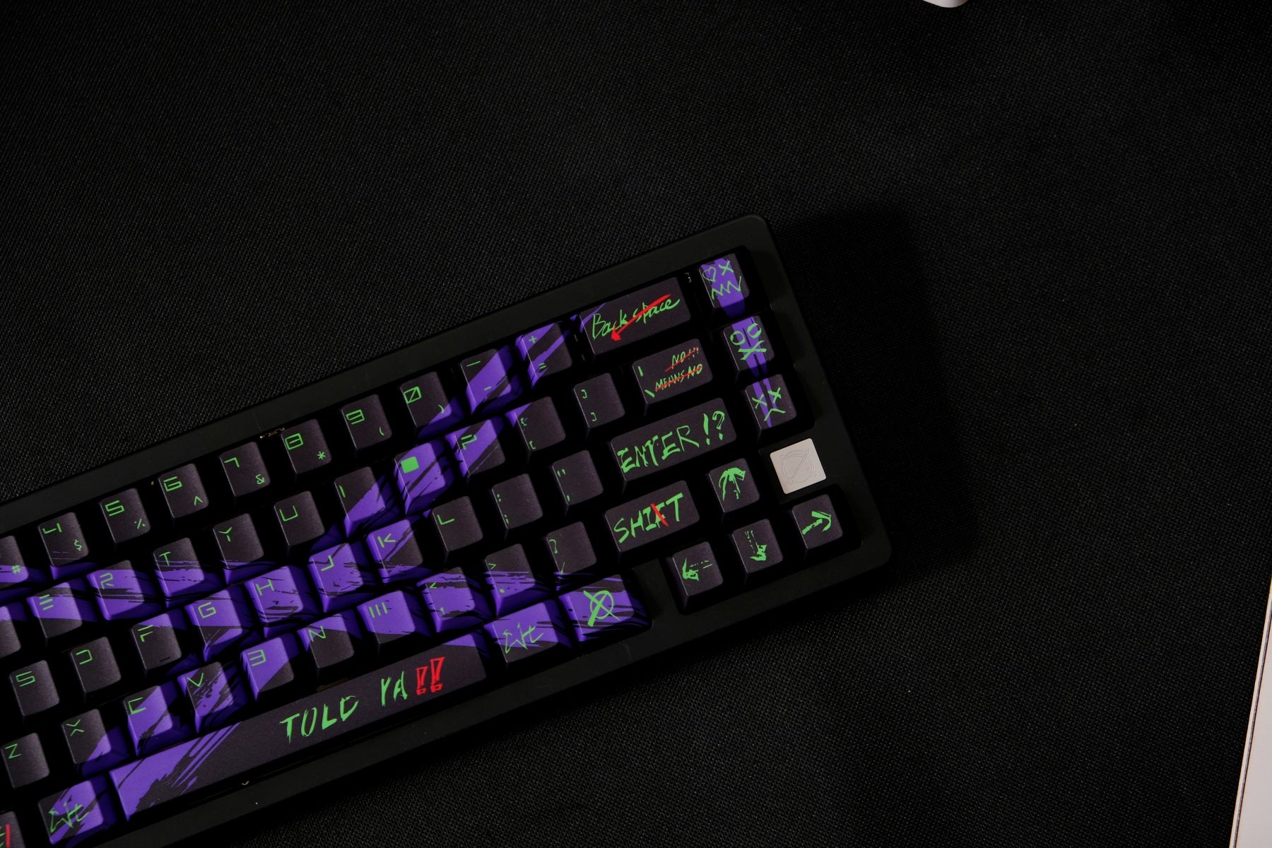 AiFei Invalid Oppose Black & Purple PBT Cherry Keycaps - AiFeiKeycap