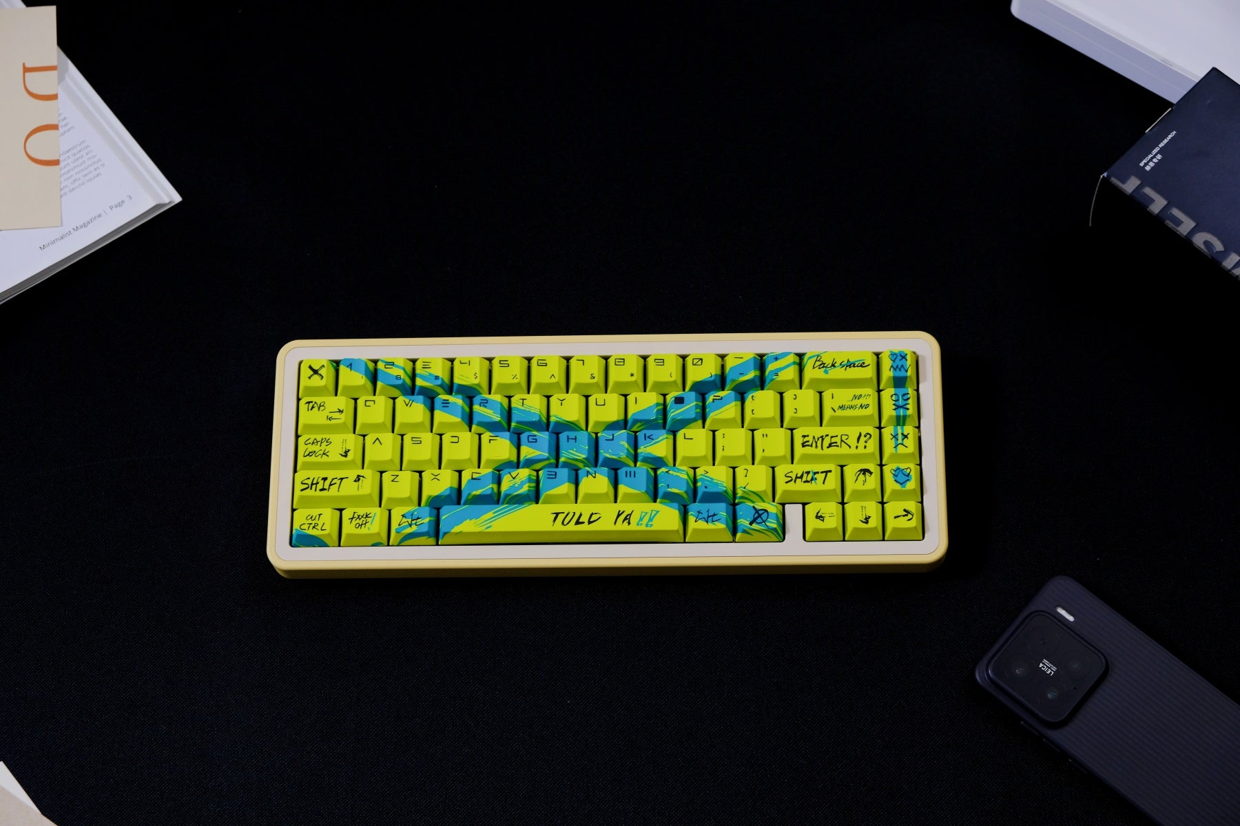 AiFei Invalid Oppose Yellow PBT Cherry Keycaps - AiFeiKeycap