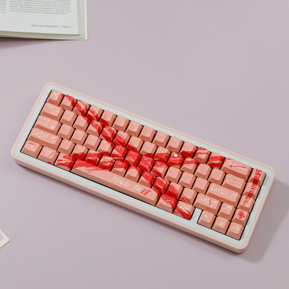 AiFei Invalid Oppose Pink PBT Cherry Keycaps - AiFeiKeycap