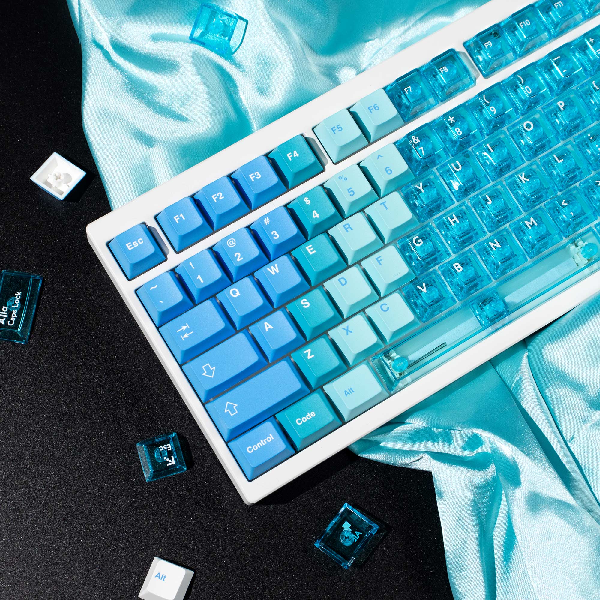 Aifei Keycap Hawaii Snow Mountain Key Cap Full Set PBT Sublimation + PC Pad Printing Original Suitable and Other Mechanical Keyboard