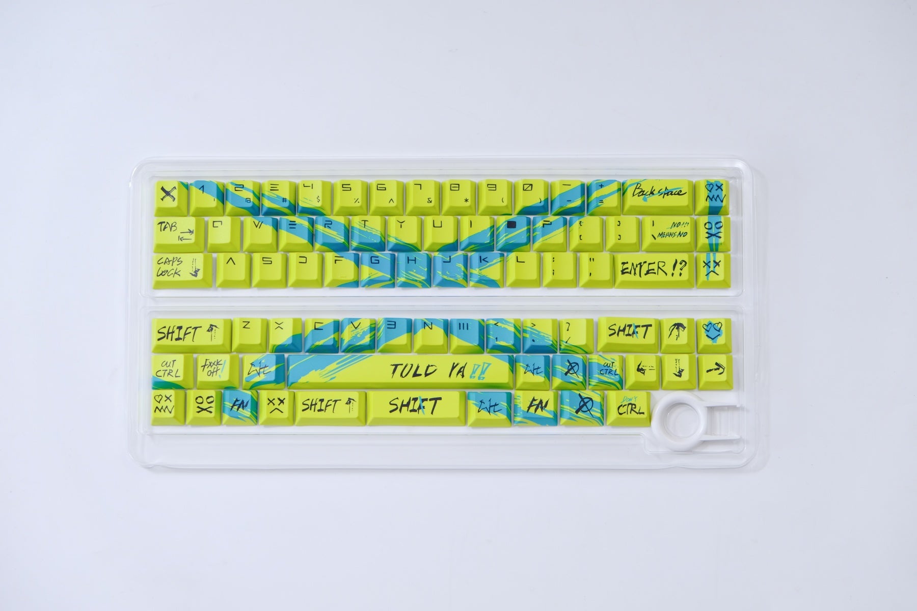 AiFei Invalid Oppose Yellow PBT Cherry Keycaps - AiFeiKeycap