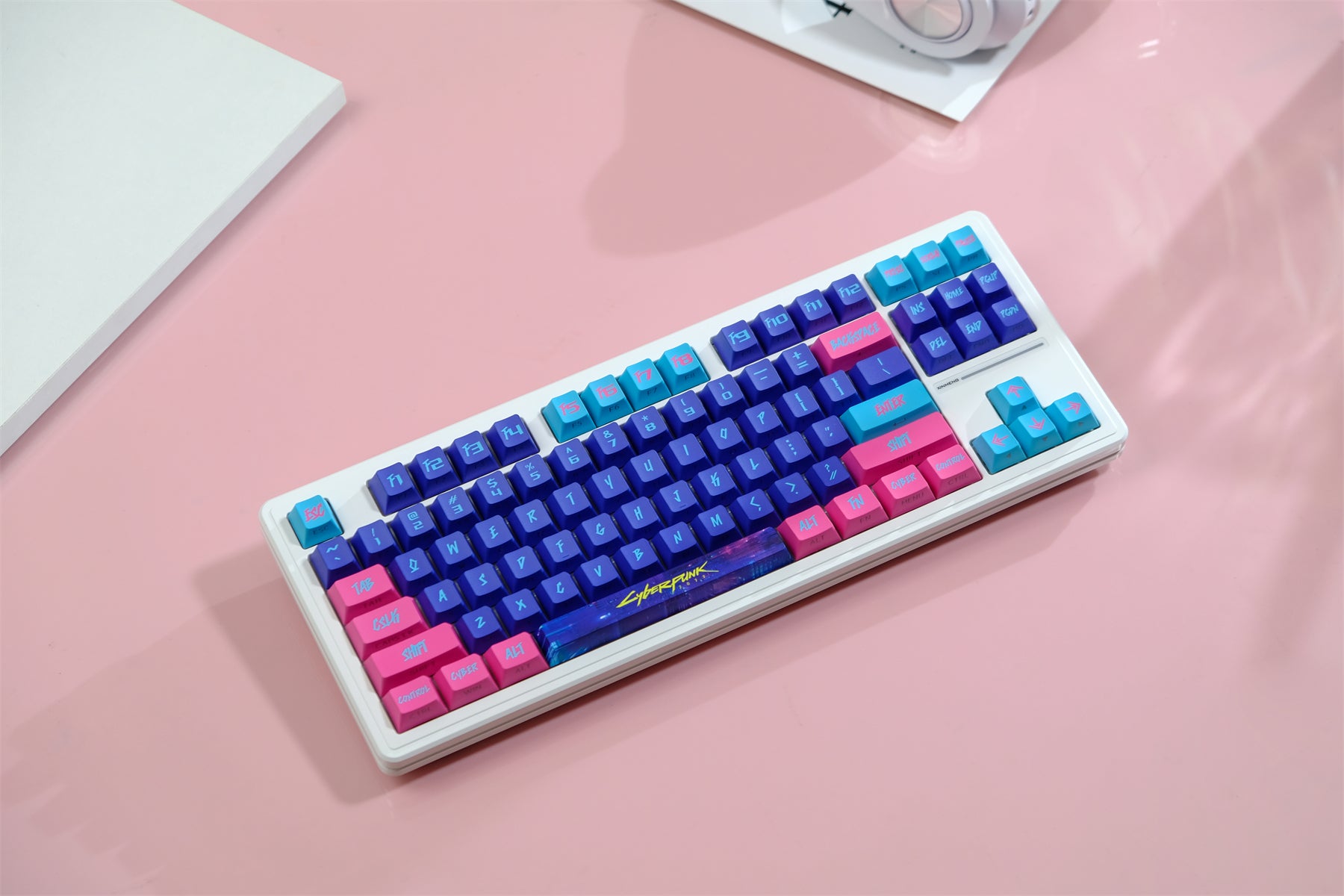 AiFei Pink Translucent 2077 PBT Cherry Keycaps - AiFeiKeycap