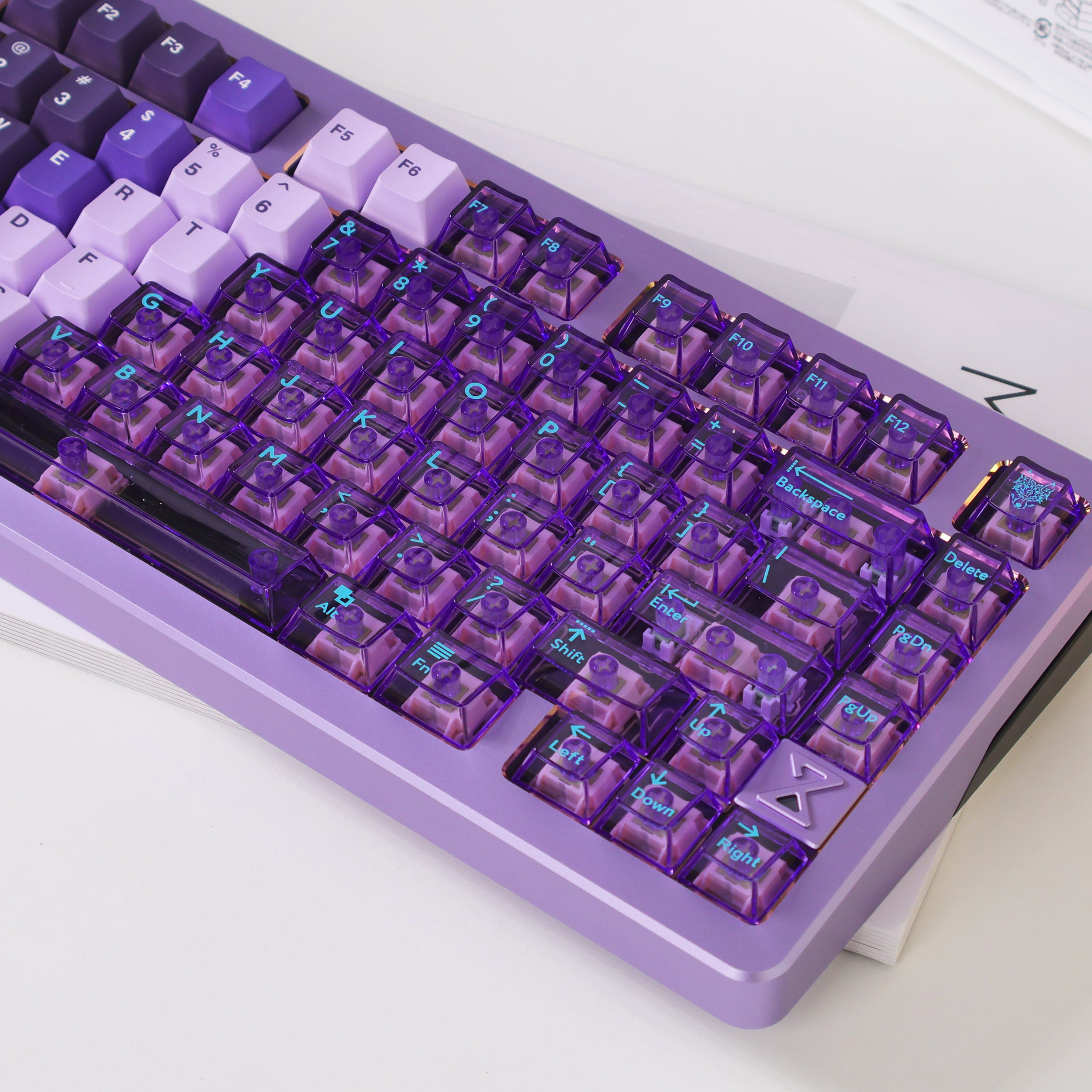 Aifei Keycap Snow Mountain Lilac Gradient PBT Cherry Profile