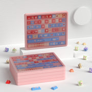 AiFei Pink/Purple Transparent Mechanical Keyboard Keycap Storage Box