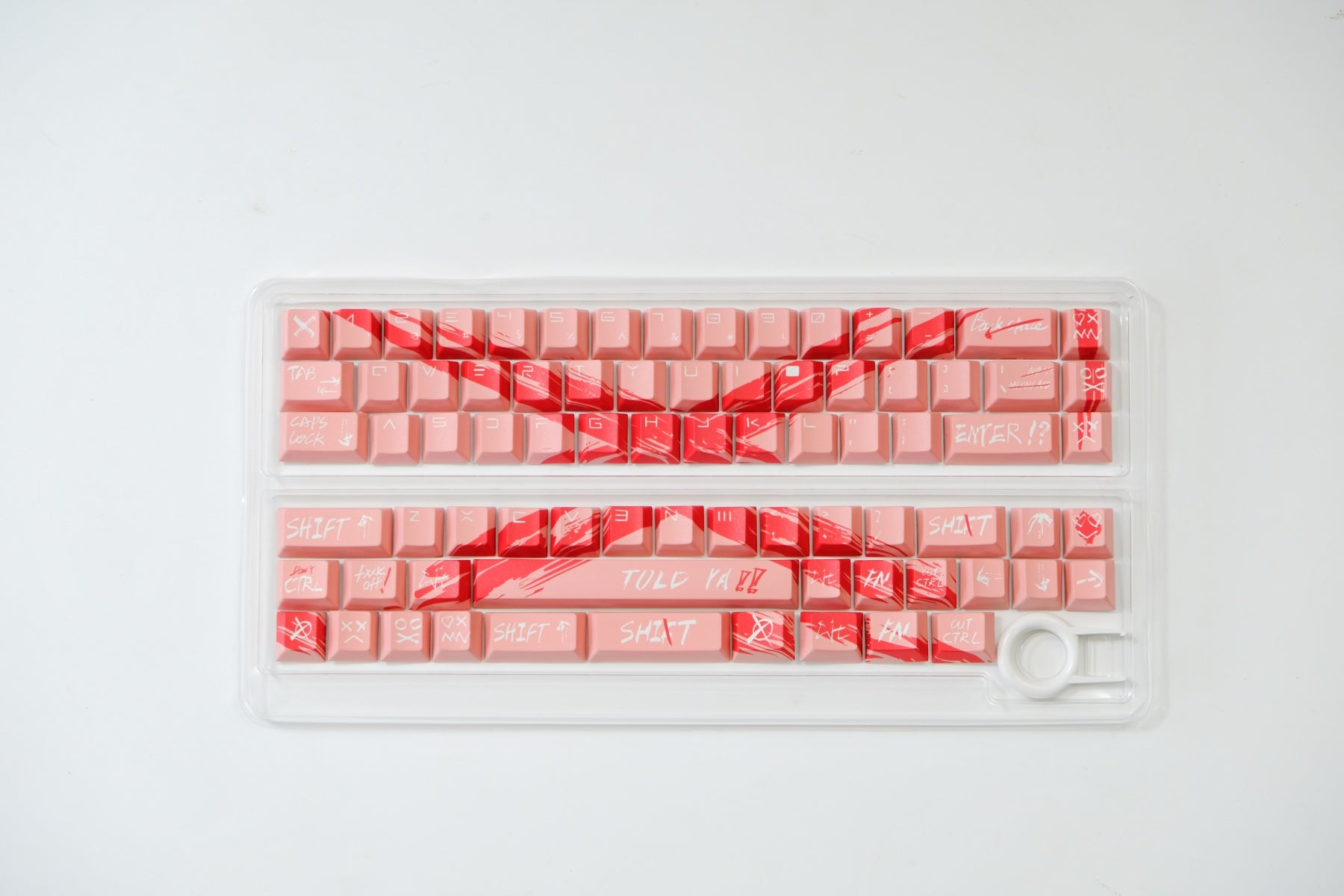 AiFei Invalid Oppose Pink PBT Cherry Keycaps - AiFeiKeycap
