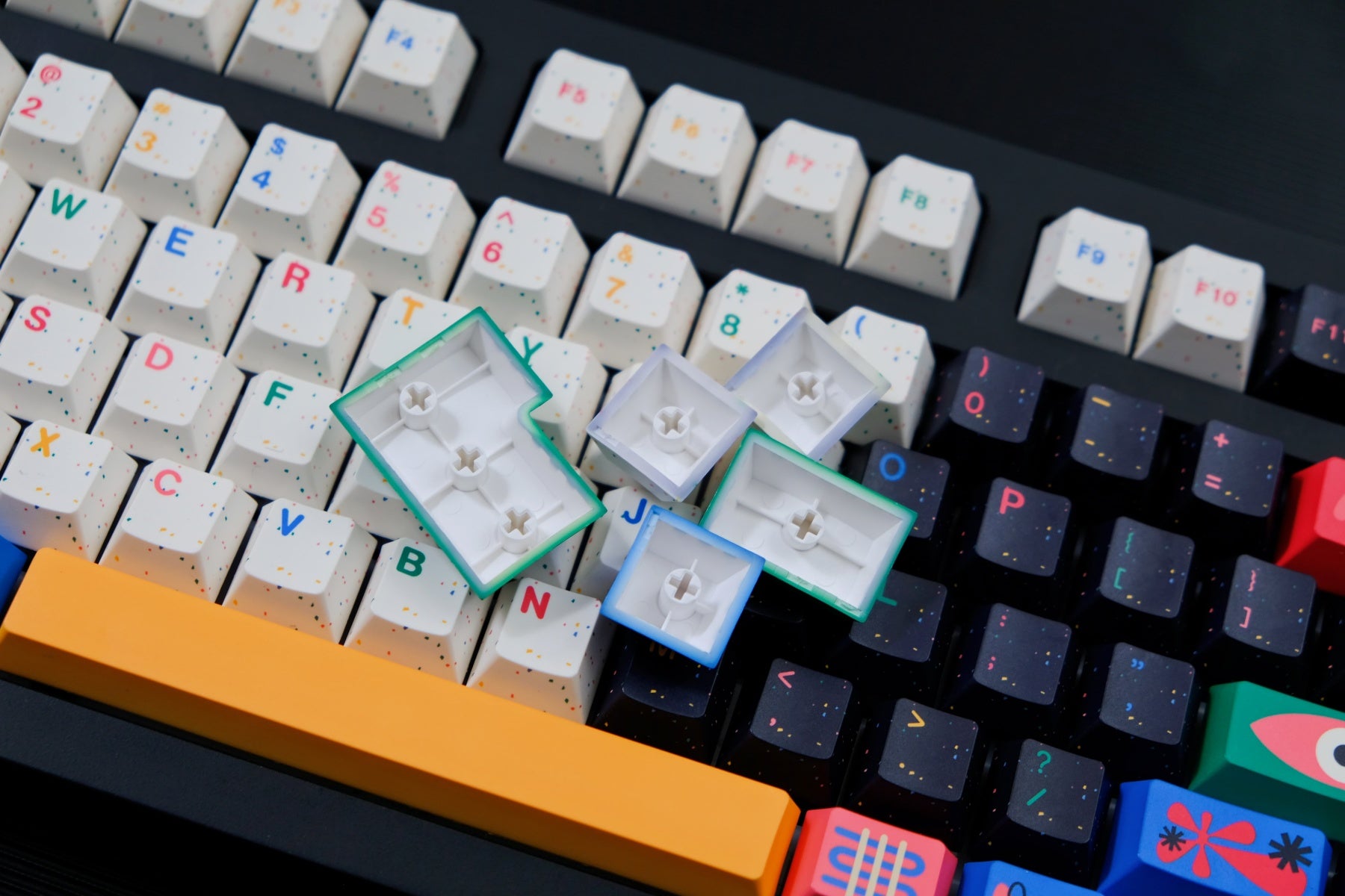 Motfi Theme PBT Cherry Profile Keycaps – Dye-Sub Set for Wooting & Rain75 - AiFeiKeycap