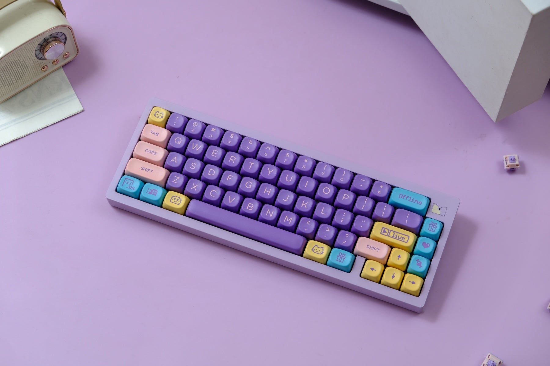 Assorted Candy Moa PBT Cherry Keycaps - AiFeiKeycap