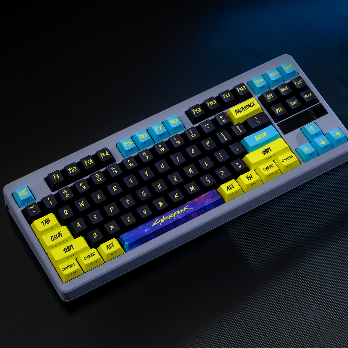 AiFei Black Translucent 2077 PBT Cherry Keycaps - AiFeiKeycap