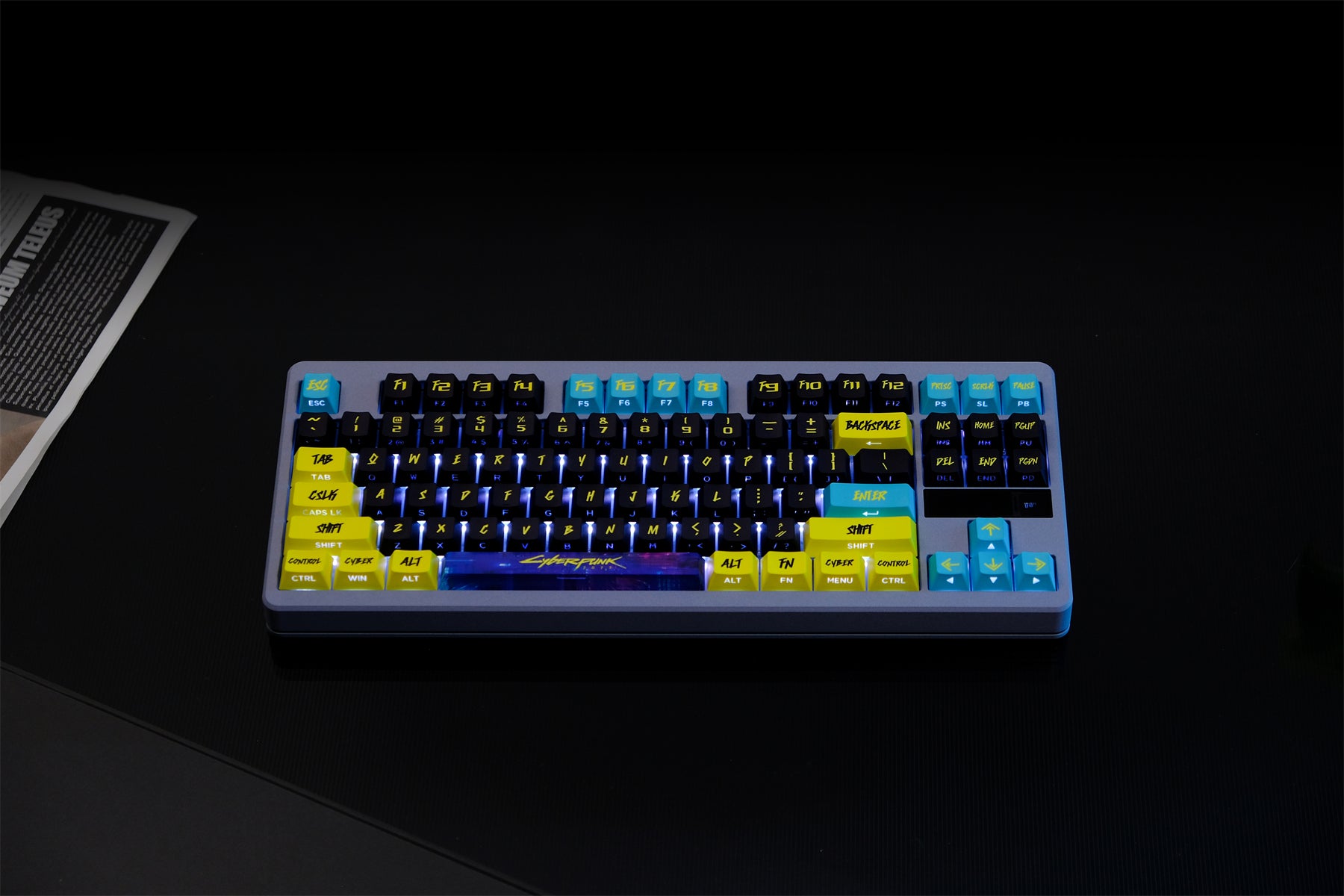 AiFei Black Translucent 2077 PBT Cherry Keycaps - AiFeiKeycap